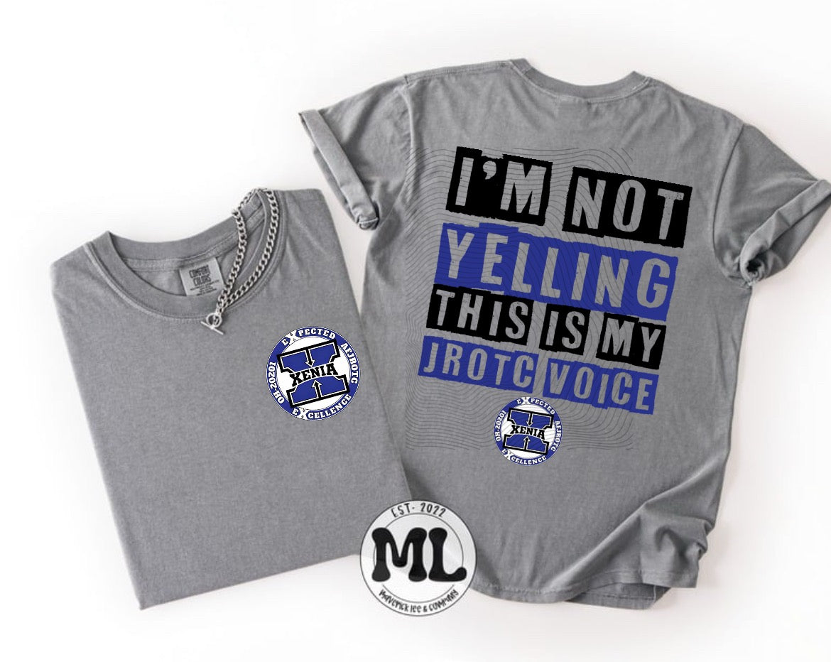 Xenia JROTC - front and back I’m not yelling
