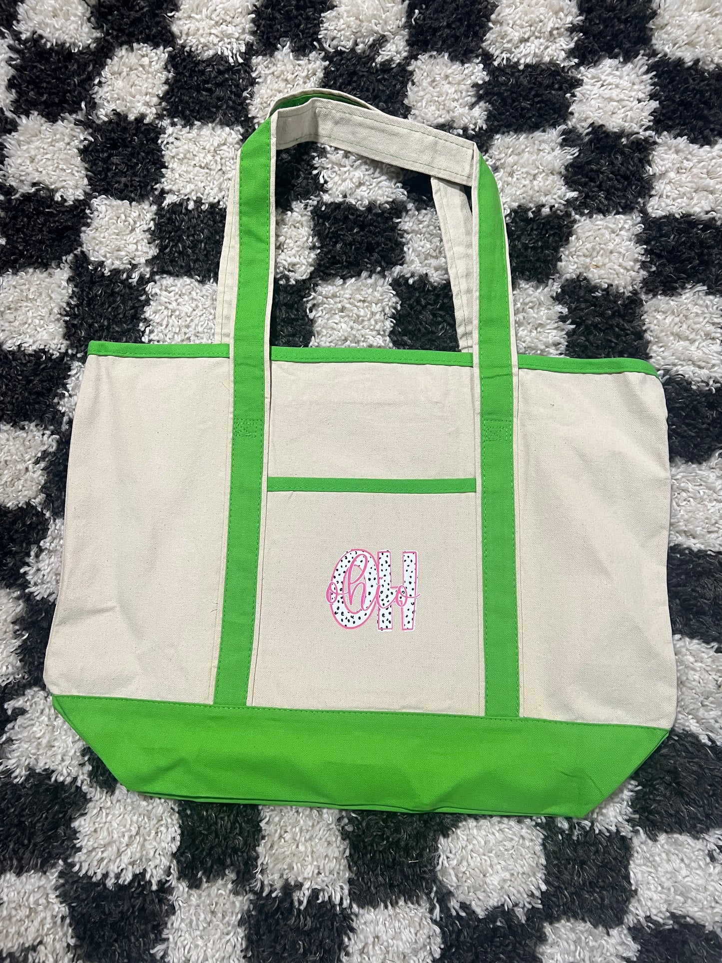 In stock canvas tote bag