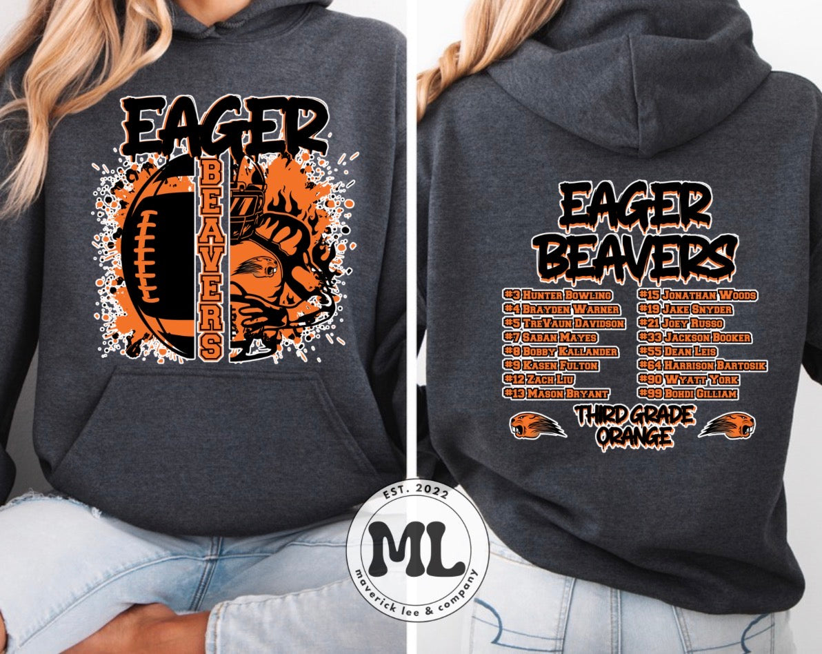 Eager Beavers 3rd grade orange with roster