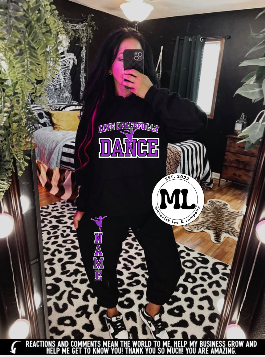 LGDT custom name jogger set