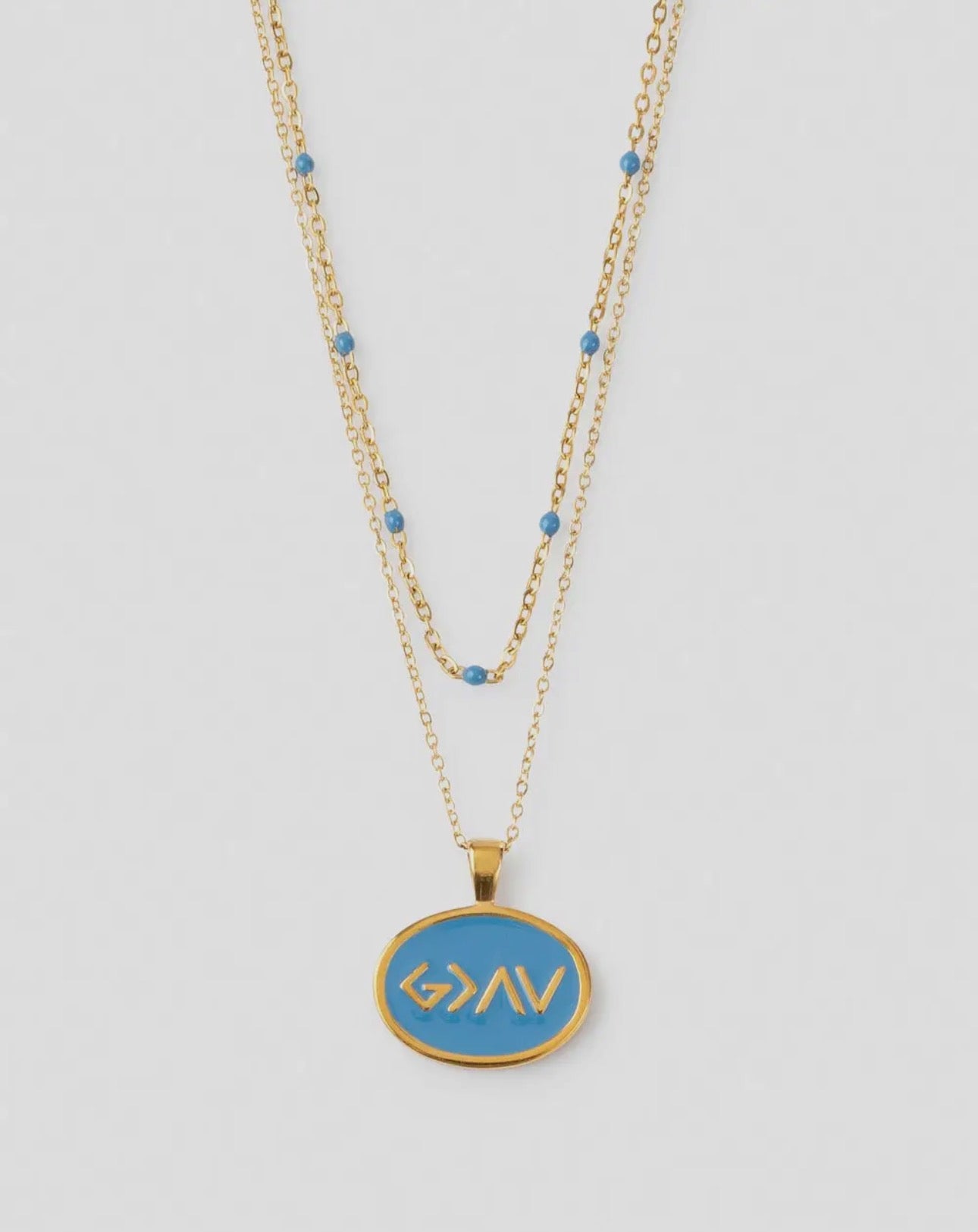 BLUE HIGHS AND LOWS NECKLACE SET