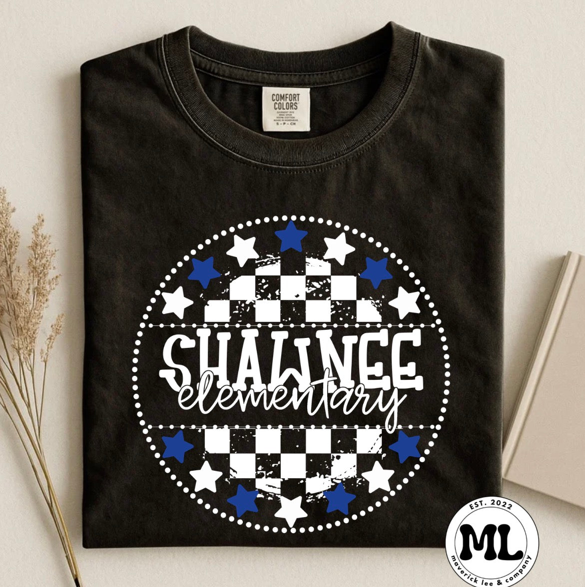 Shawnee Elementary checkered with Stars