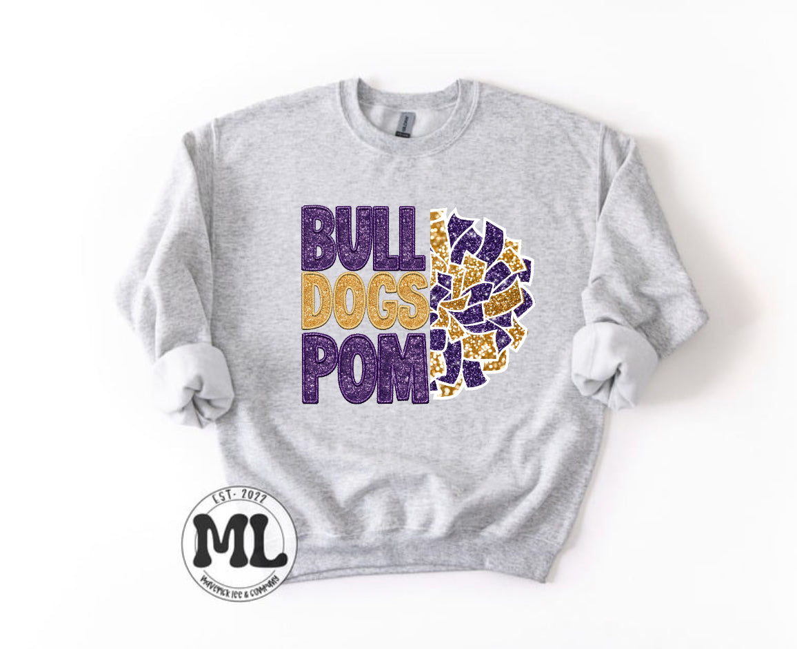 Queen Creek bulldogs Pom mom half Pom