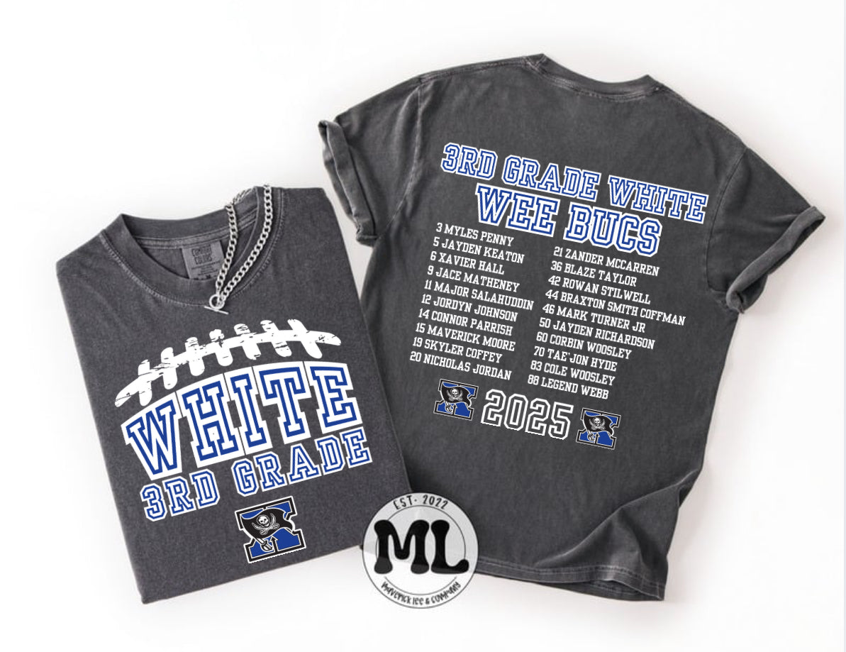 3rd Grade White Football - Wee Bucs