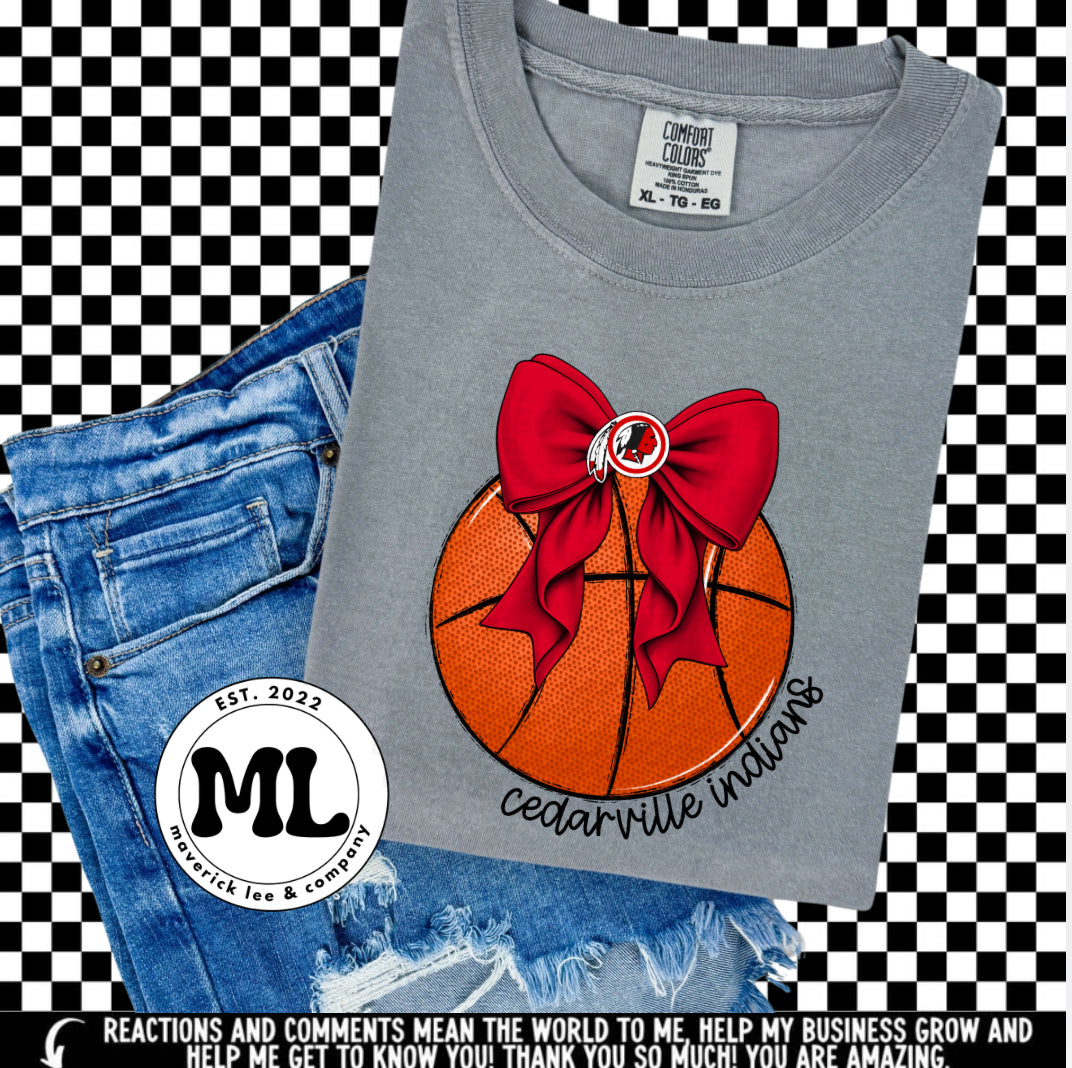 Cedarville Indians Basketball bow