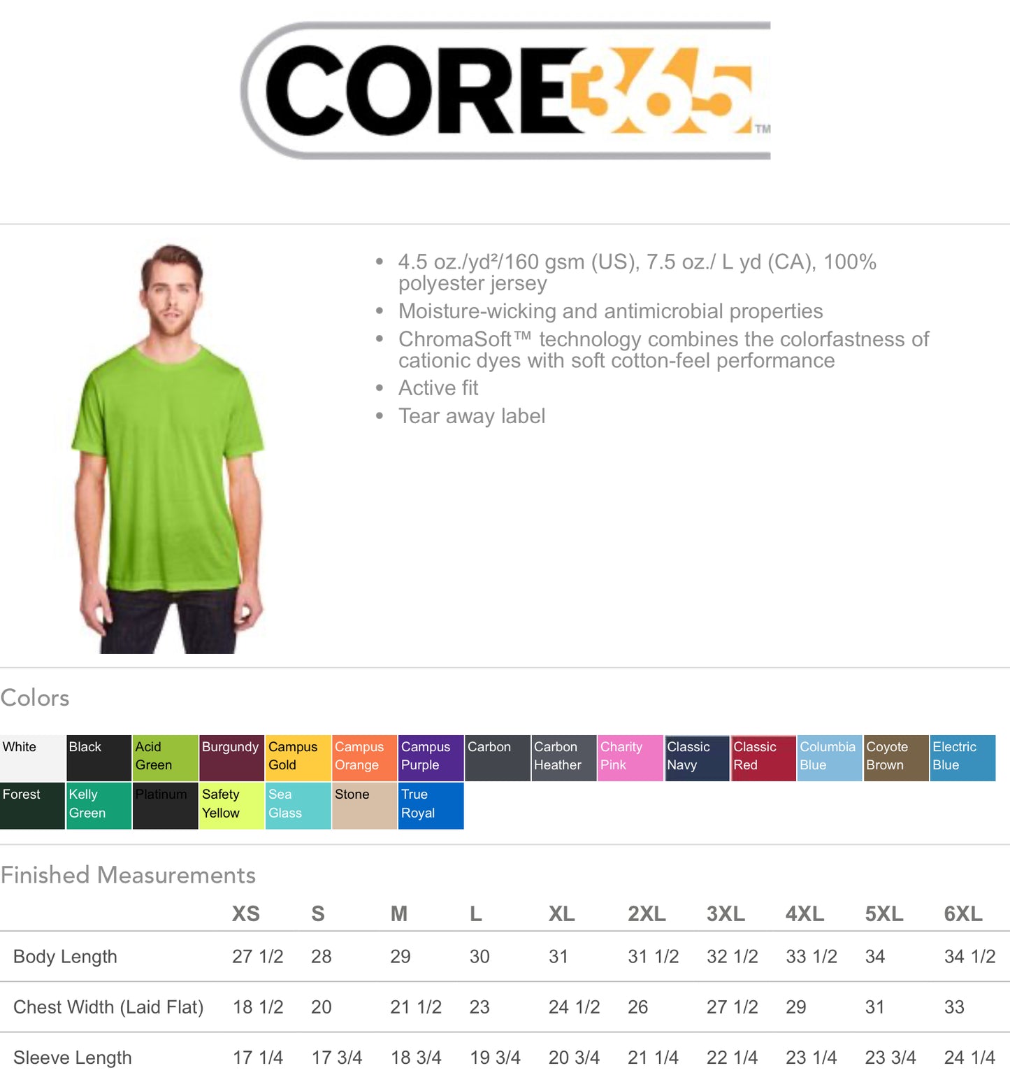 ChromaSoft Performance style tee - pocket logo with optional name
