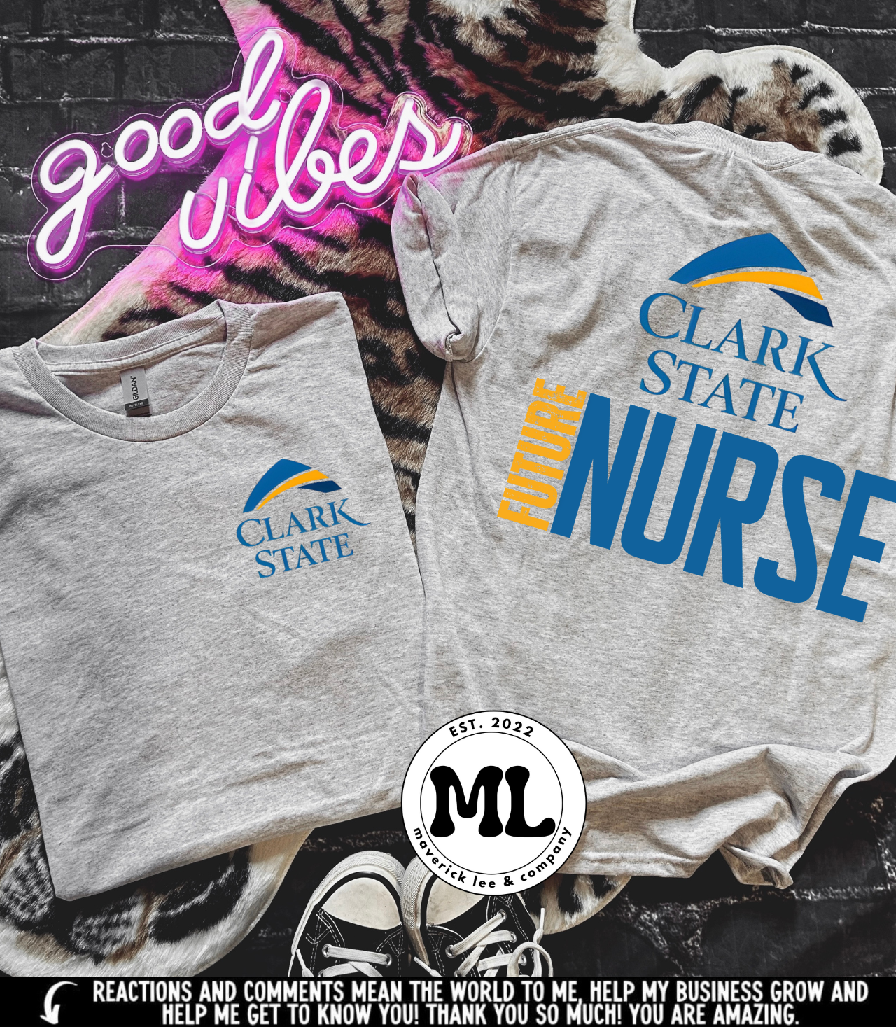Clark State future nurse front + back