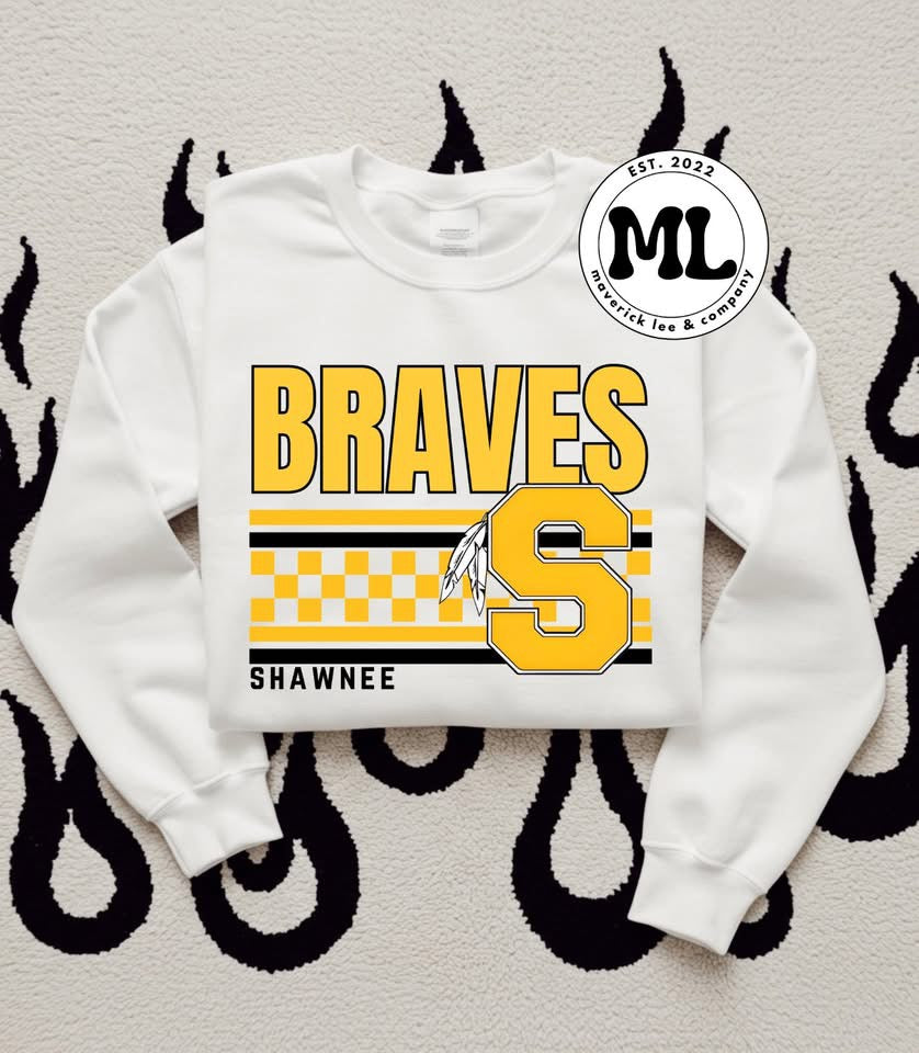 Shawnee Braves colored checkered
