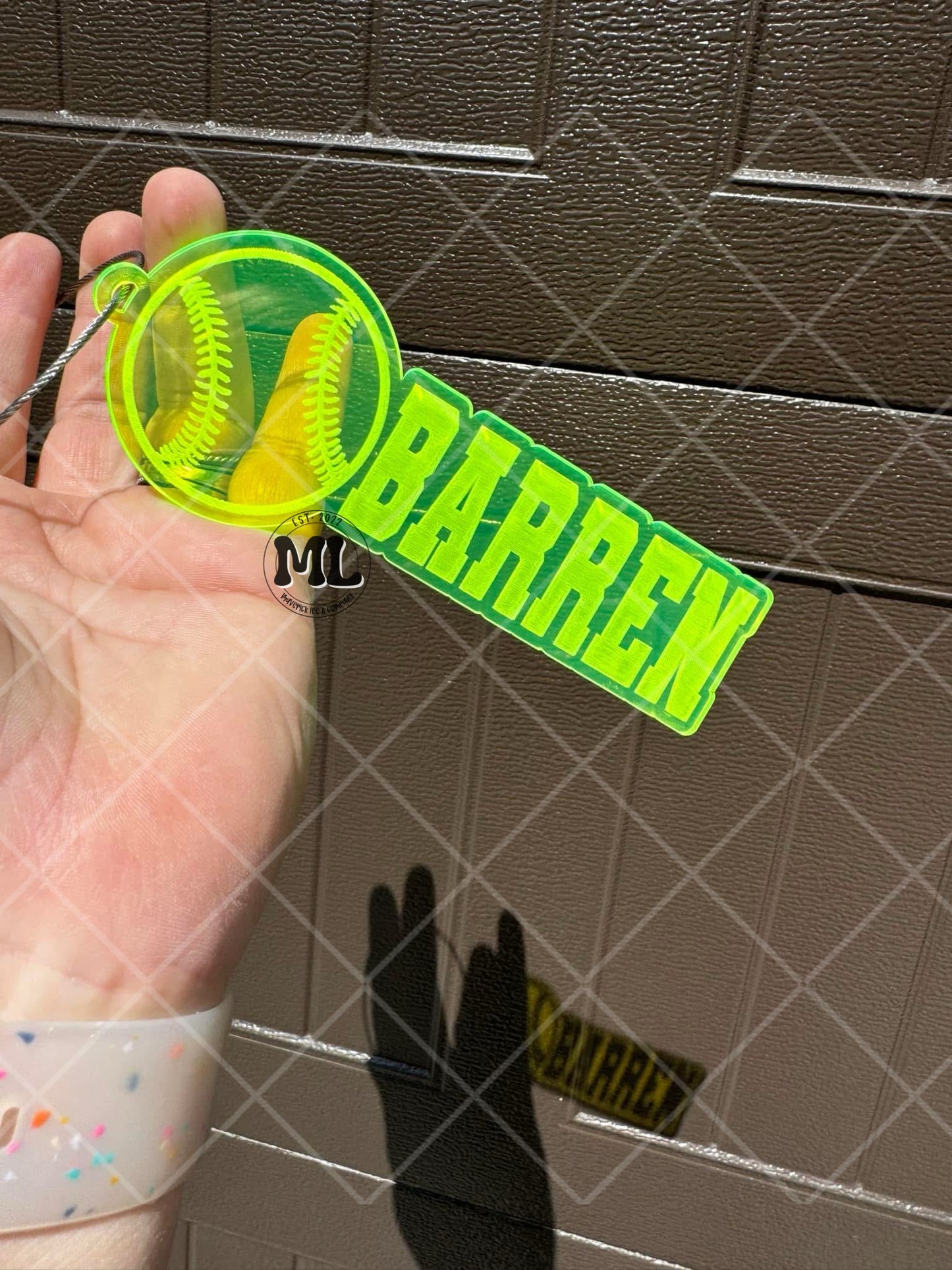 Translucent neon bag tags
