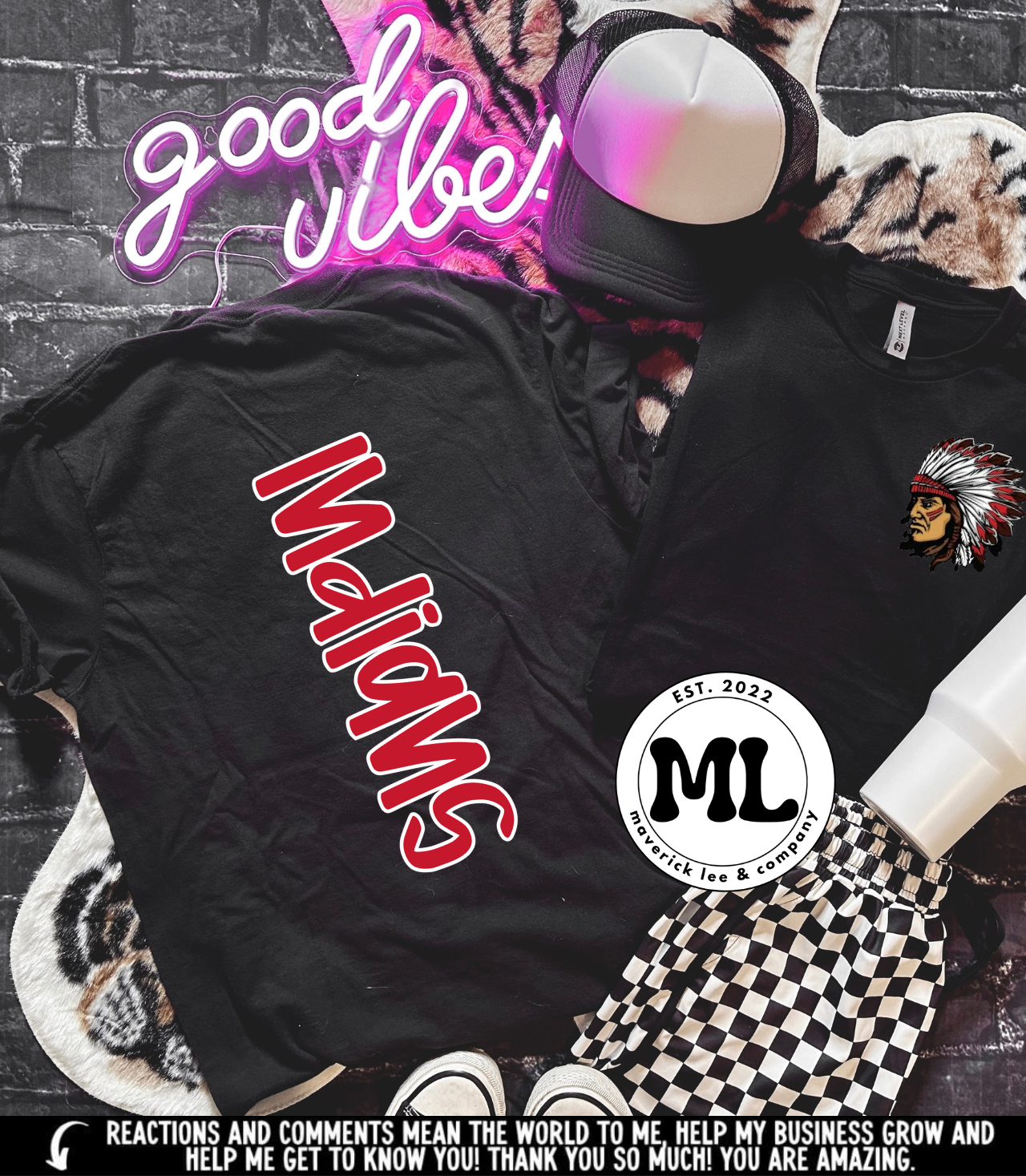 Mad River oversized back with logo front