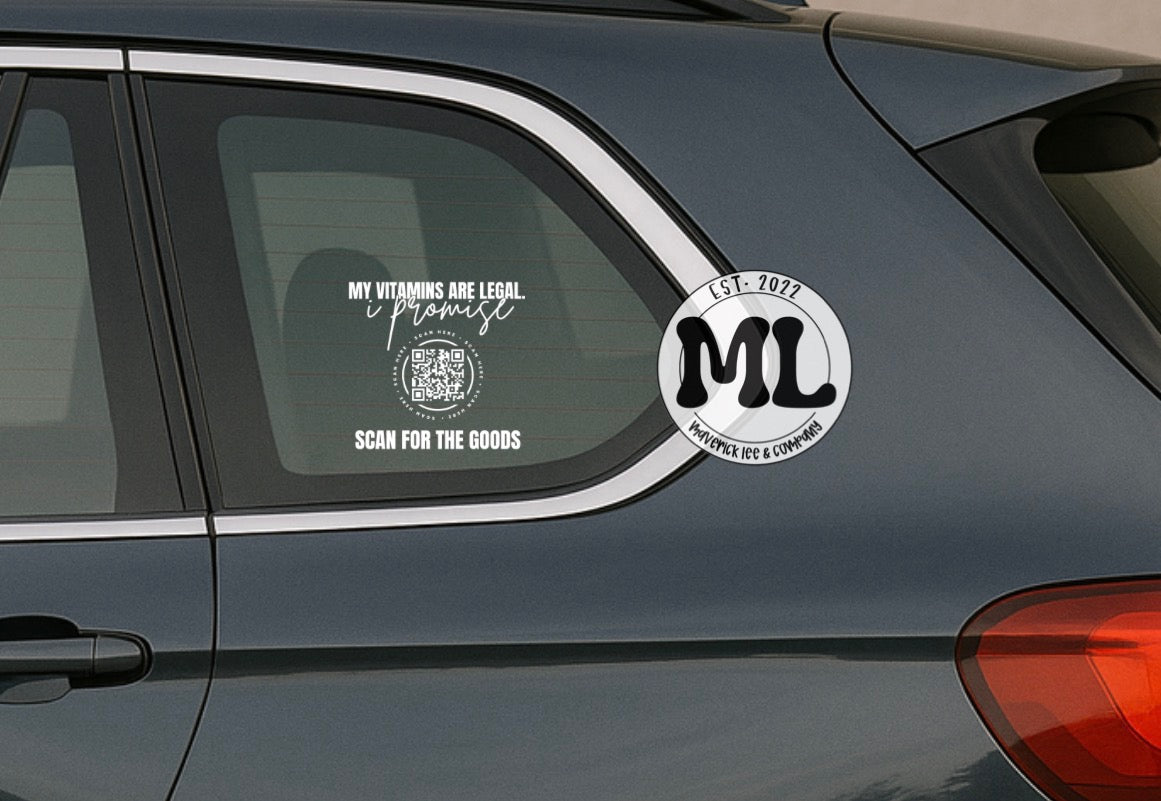 I promise my vitamins are legal car decal