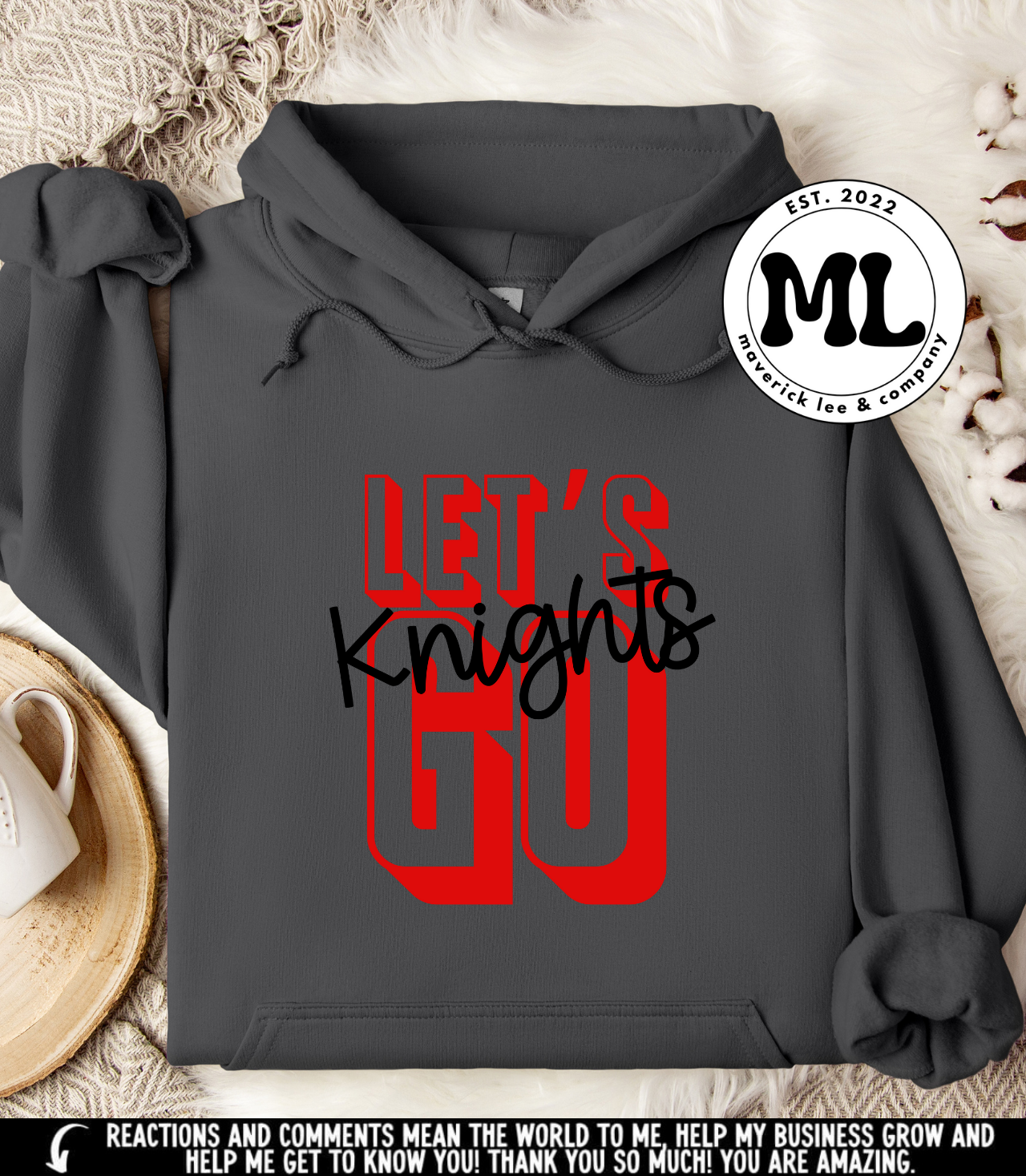 Let’s go Knights – red/black