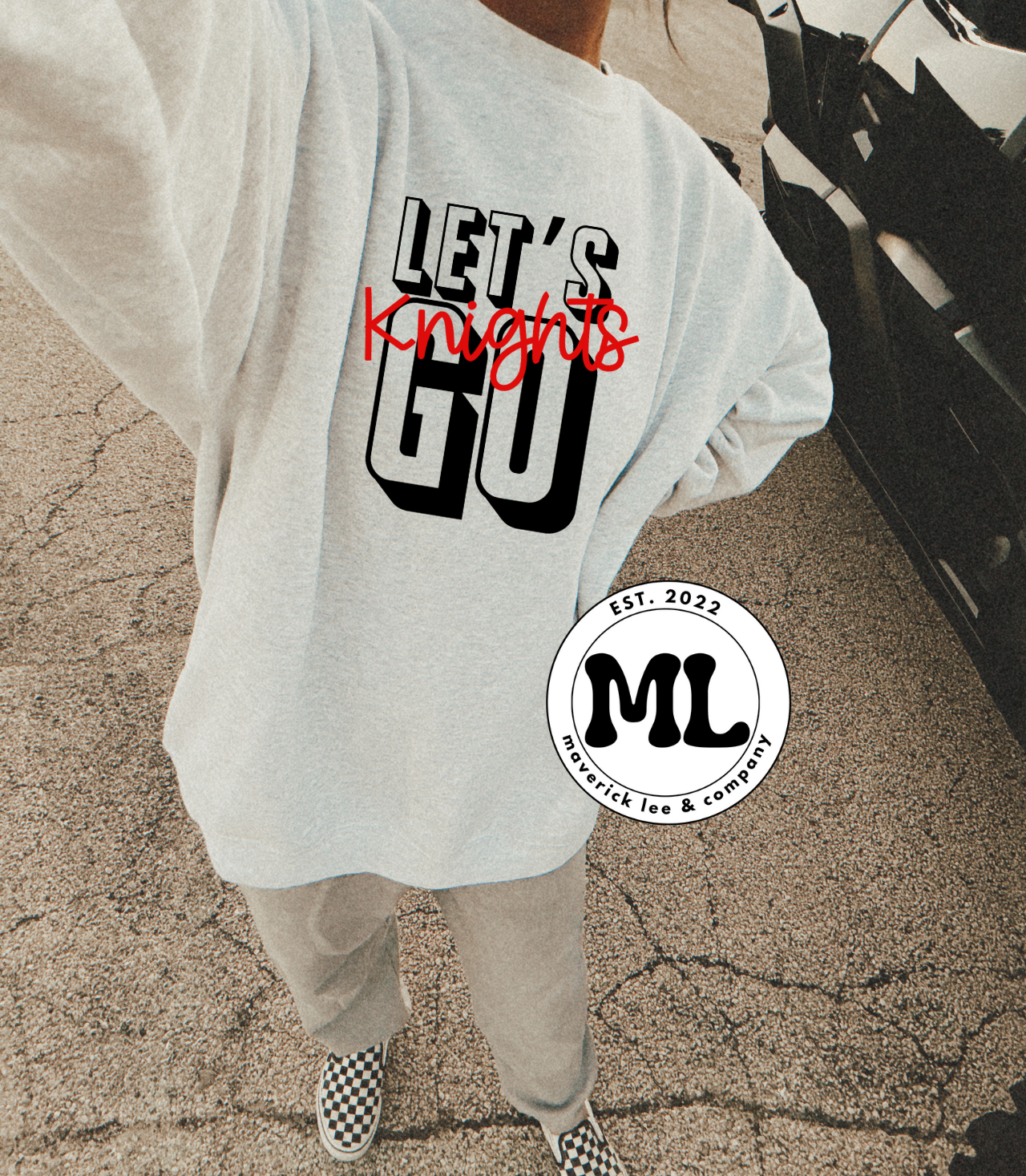 Let’s go knights – black/red