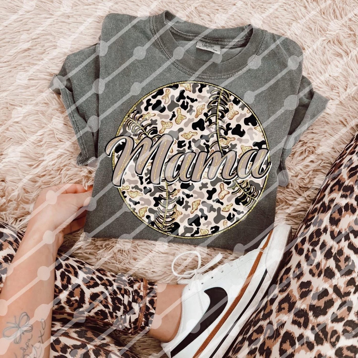 Mama camo baseball