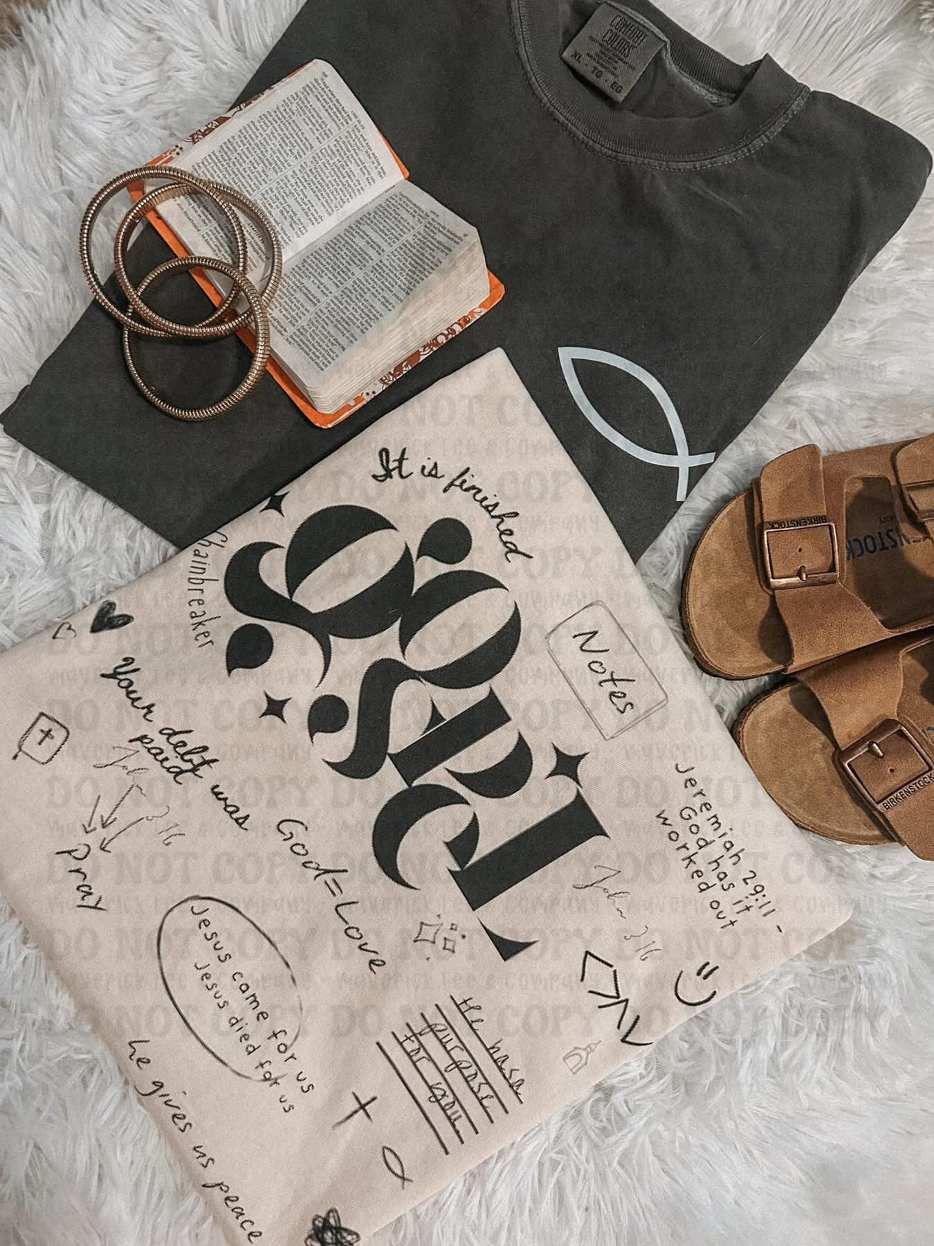 Gospel - Hand drawn journaling notes - front pocket & back