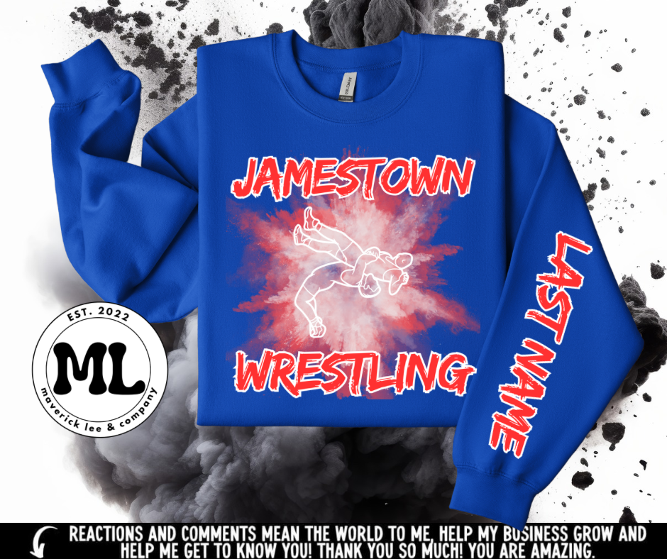 Custom paint splatter wrestling