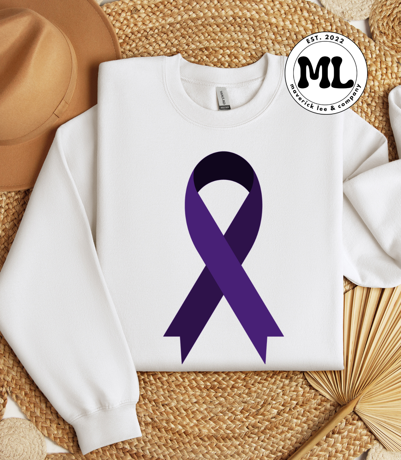 Purple awareness ribbon