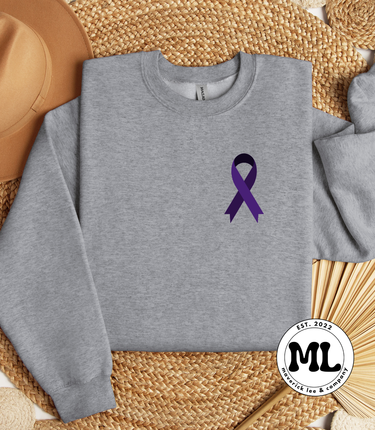 Purple awareness ribbon – pocket