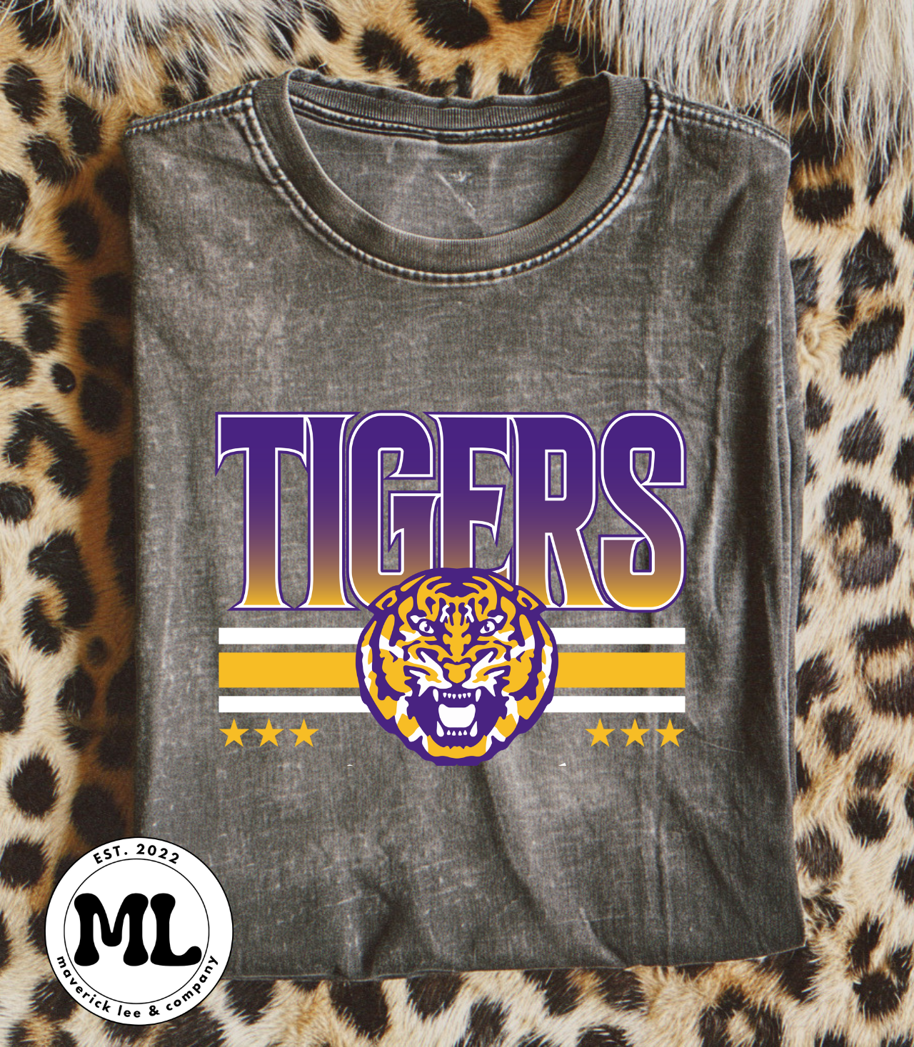 Ombre purple/yellow tigers