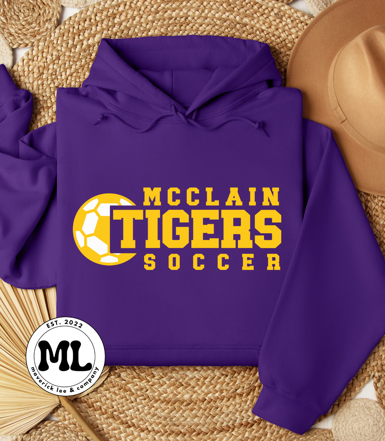 McClain soccer - horizontal logo style