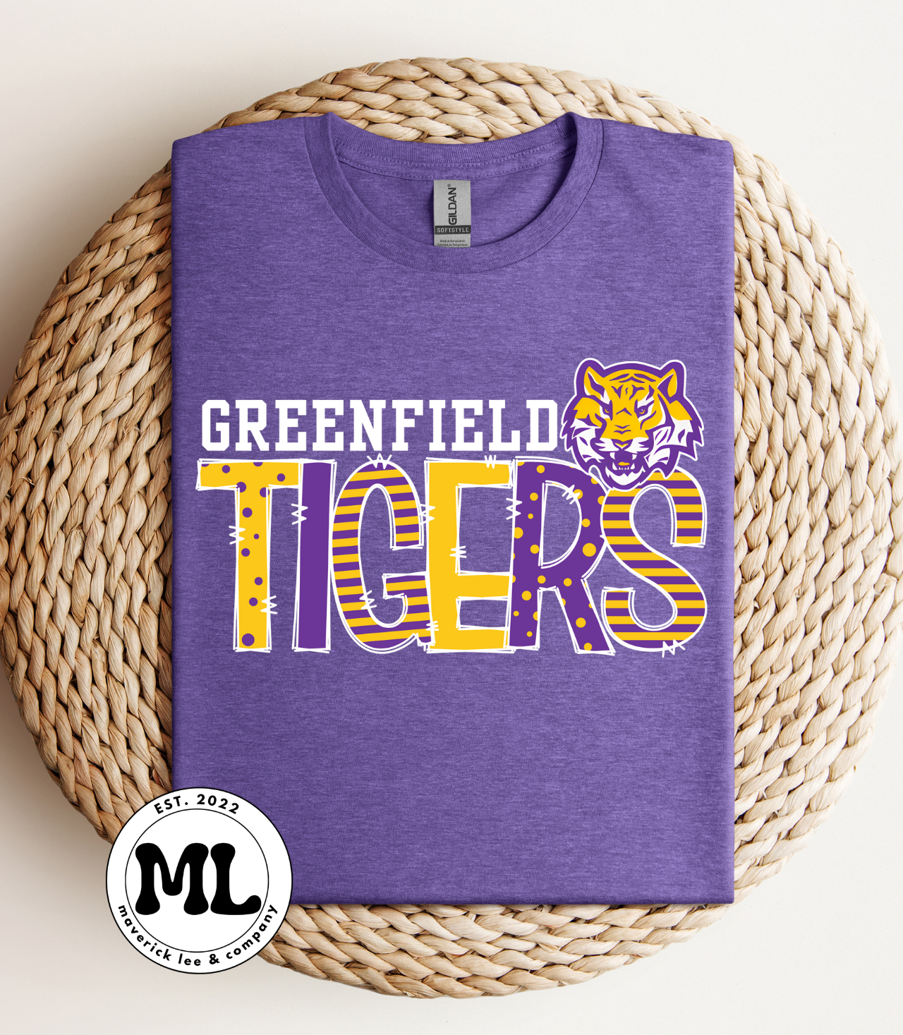 Greenfield Tigers – doodle letters