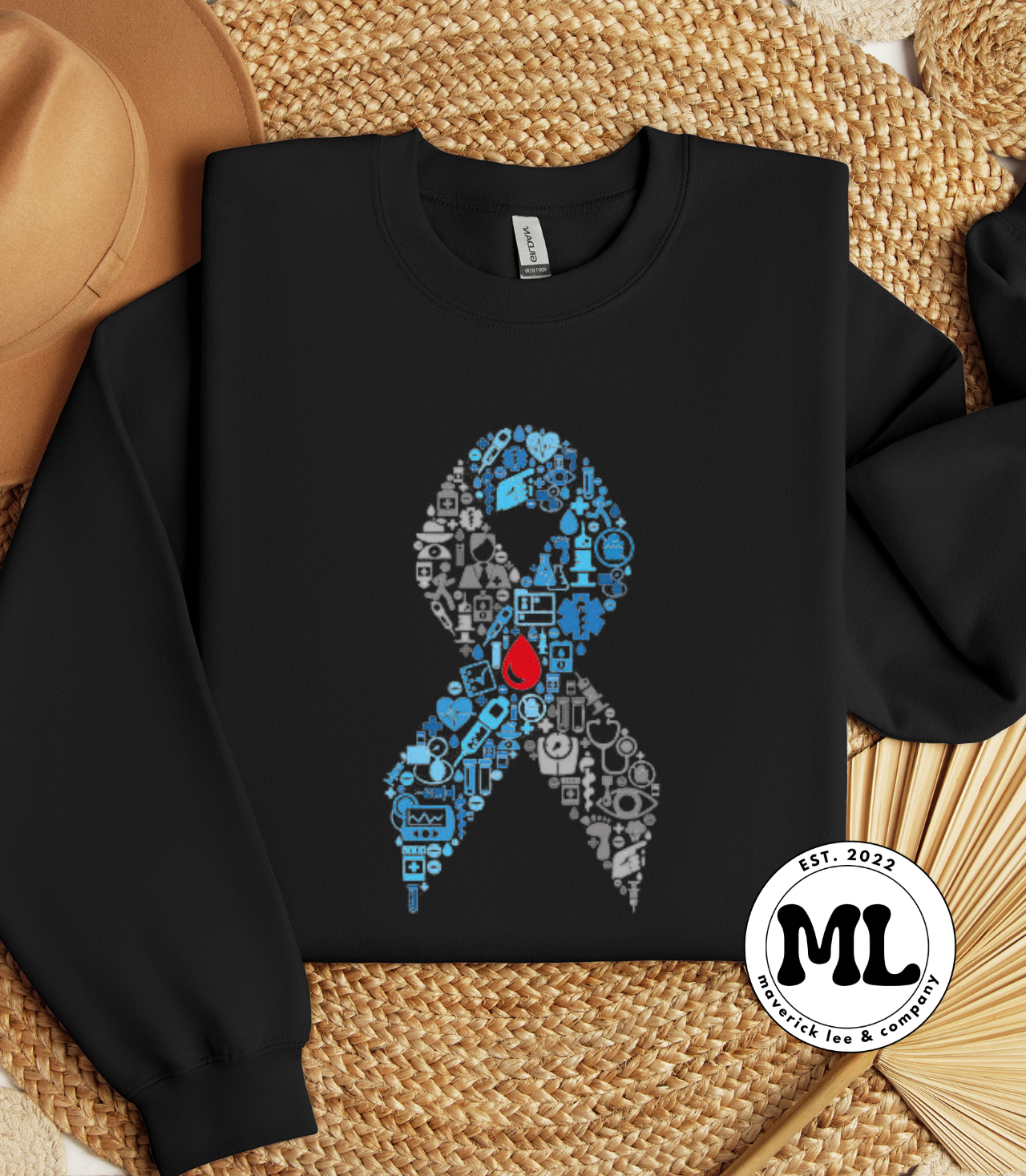 Diabetes collage ribbon