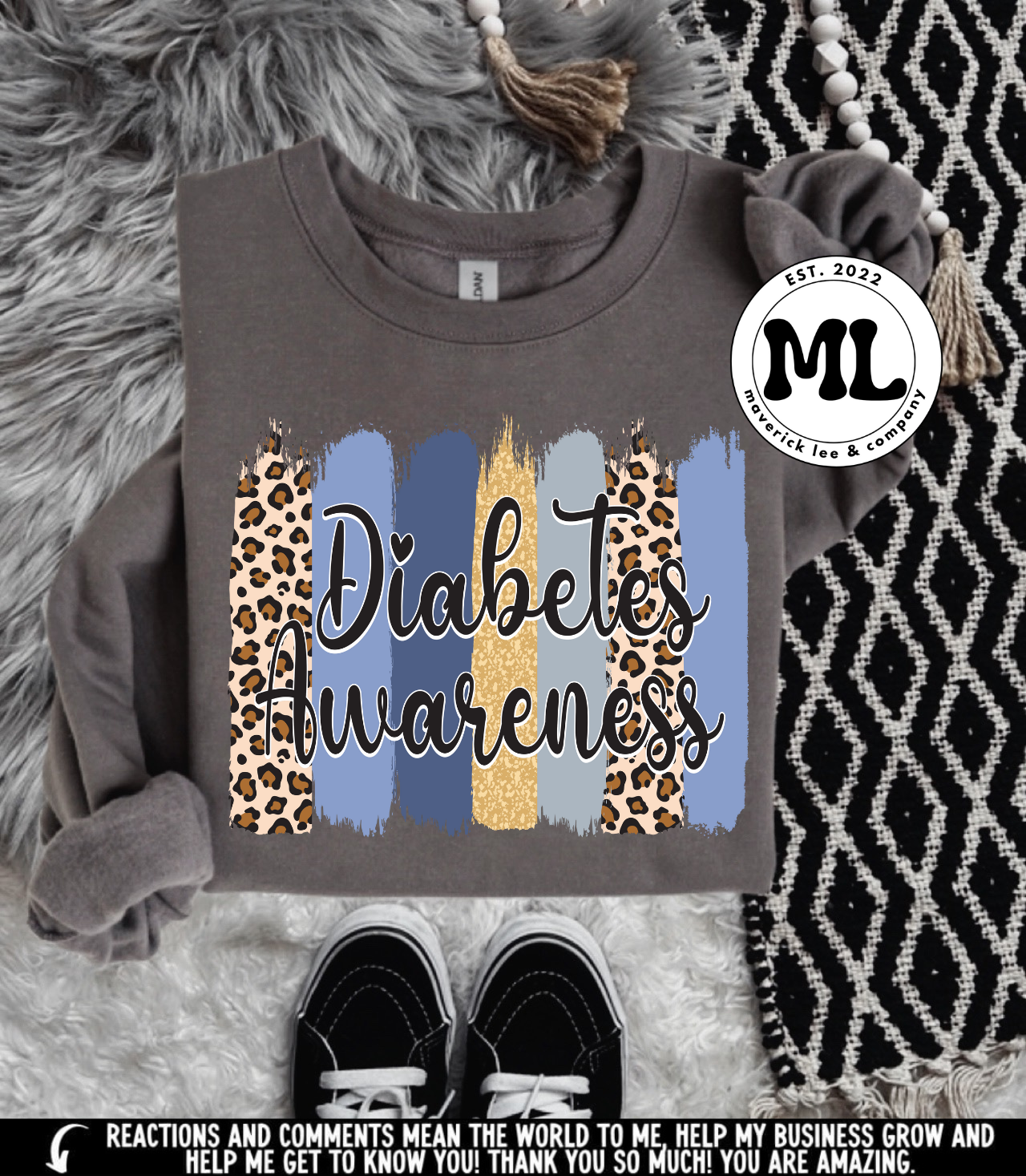 Diabetes awareness stripes
