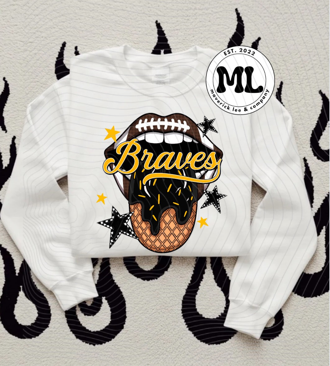 Ice cream drip Braves