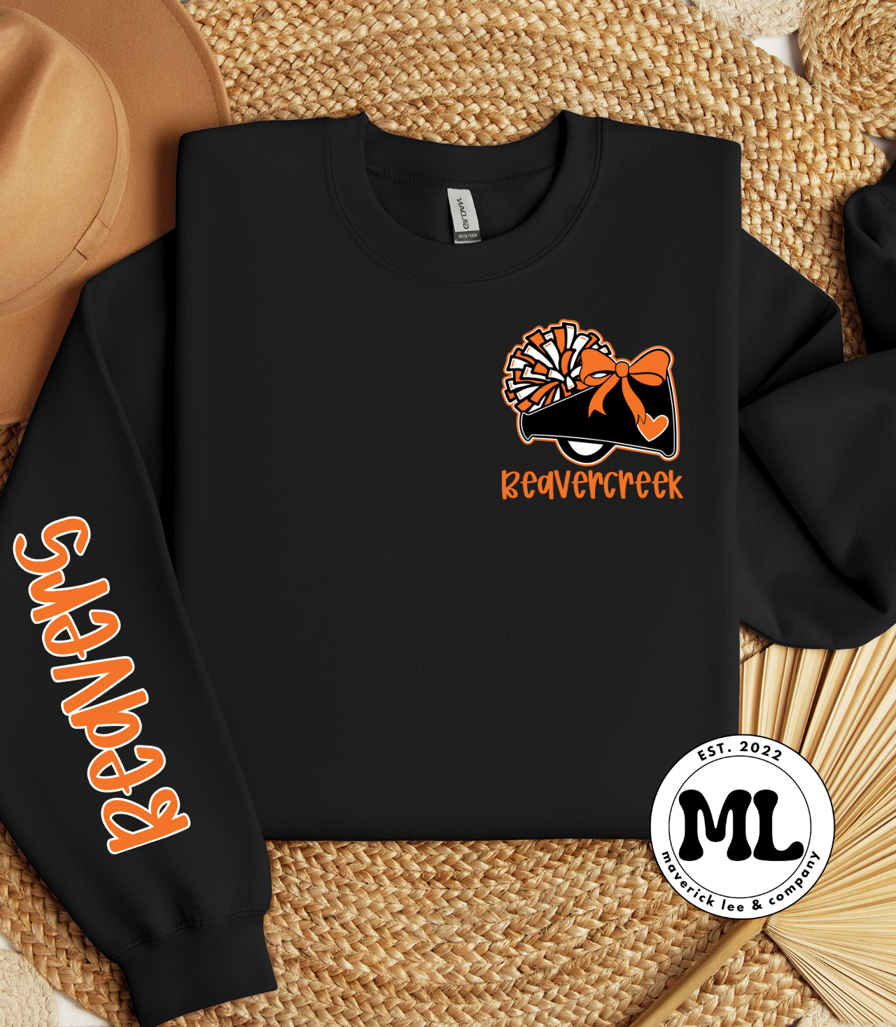 Beavercreek Cheer pocket logo + sleeve