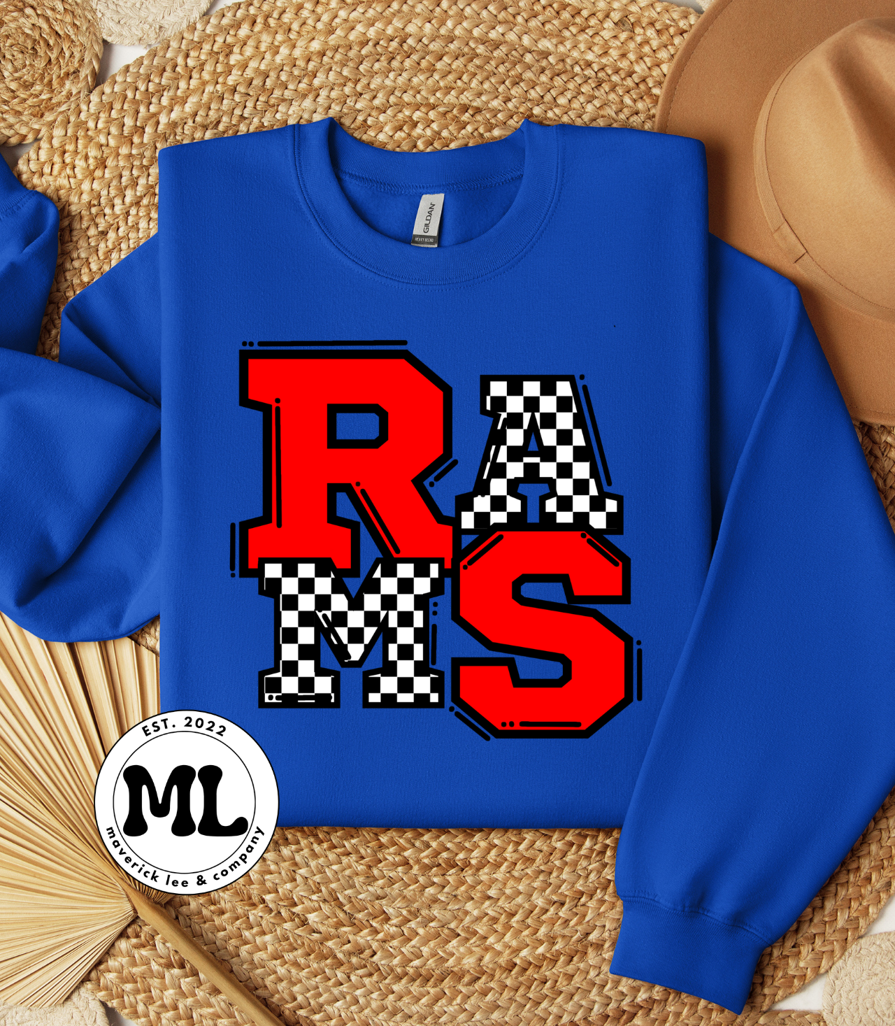 Red + checkered Rams
