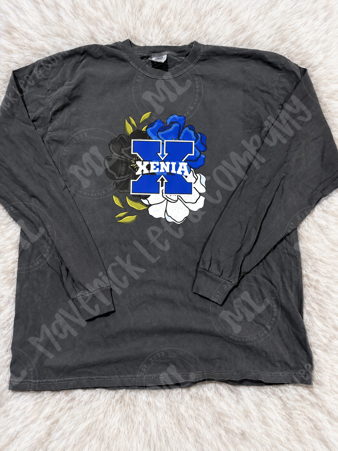 2X in stock long sleeve Xenia tee