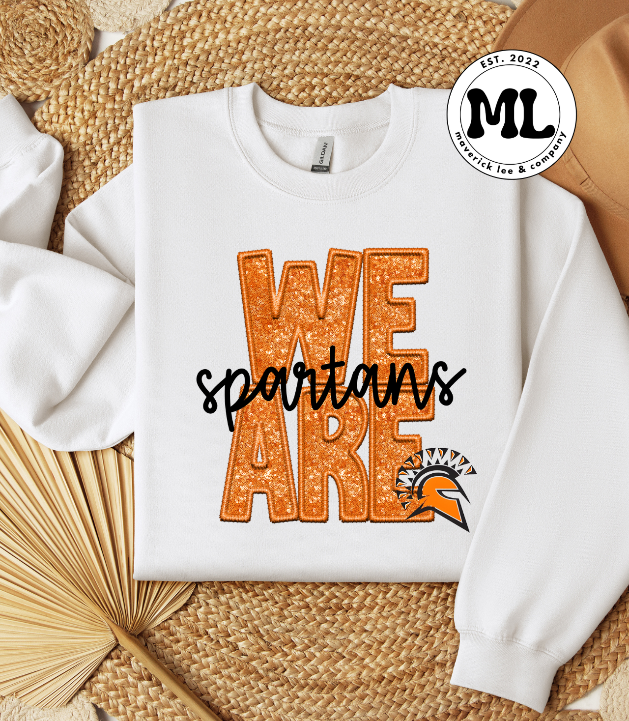 We are Spartans faux sequins