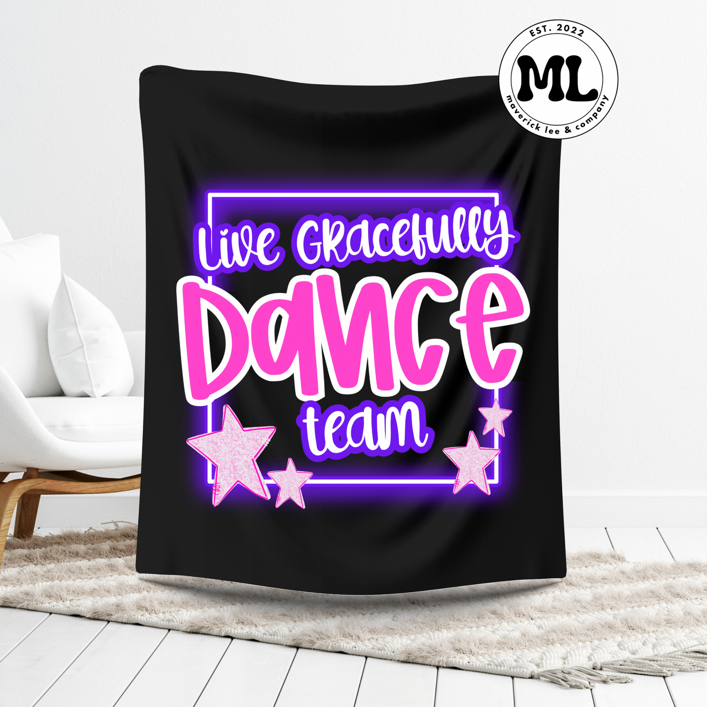 Live Gracefully Dance Team Blanket