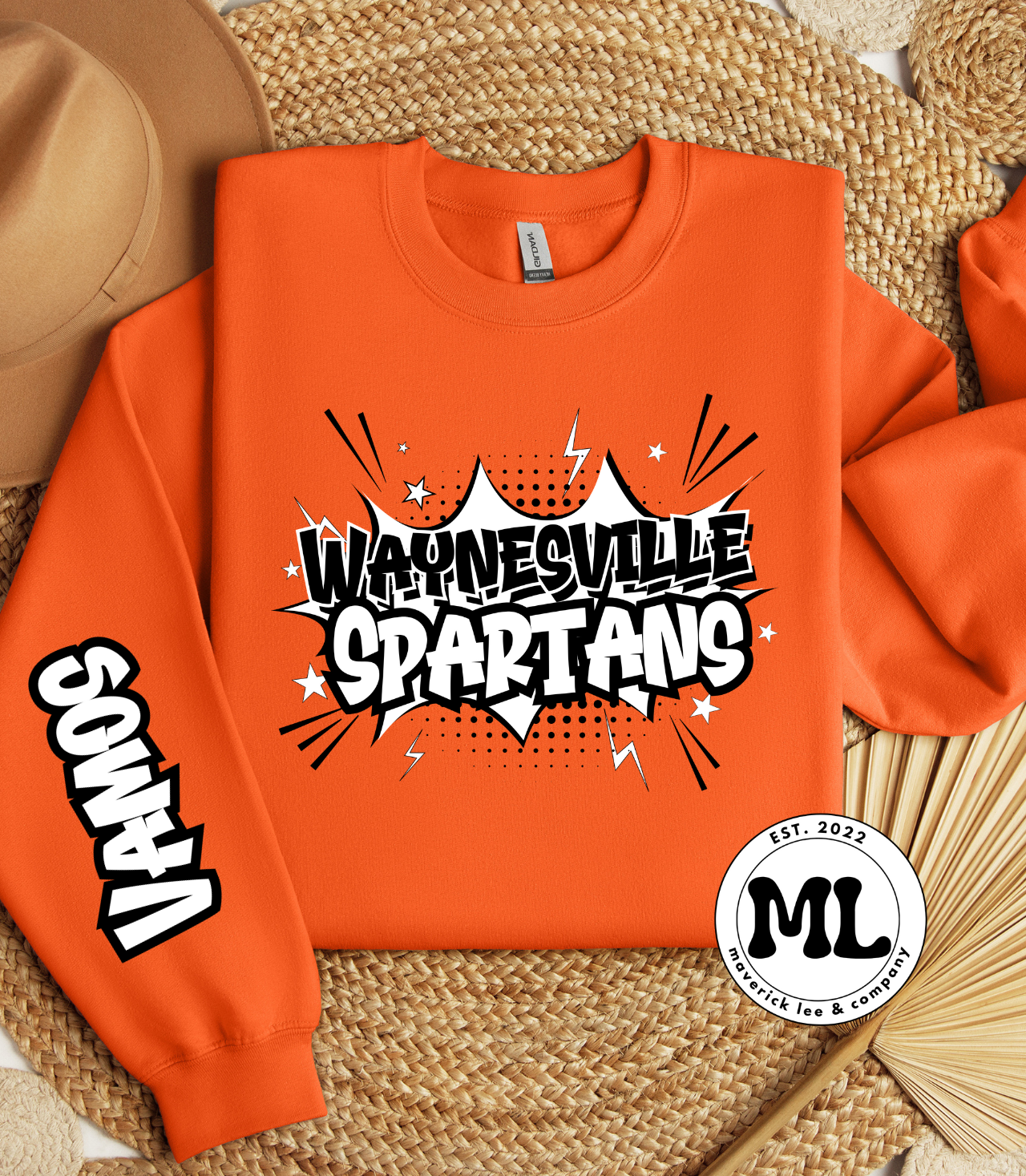 Waynesville Spartans black-and-white graffiti