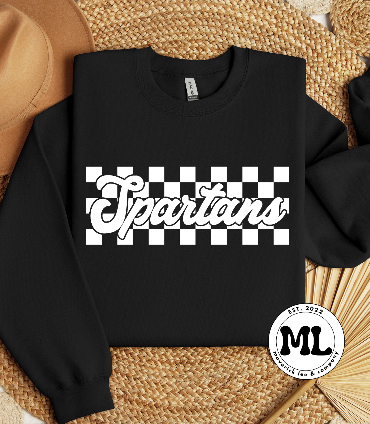 Spartans white checkered