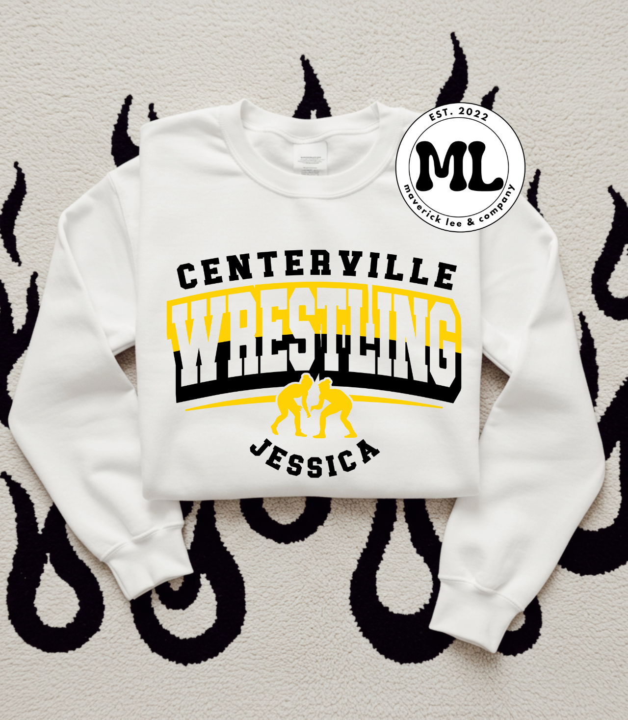 Centerville Elks wrestling custom girl