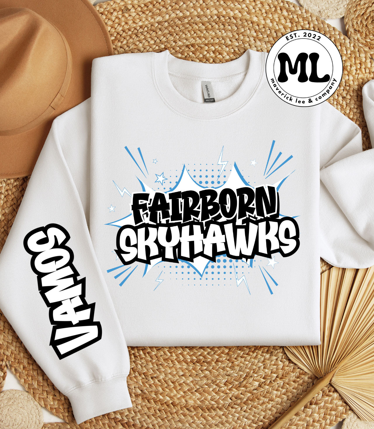 Fairborn Skyhawks black and white graffiti