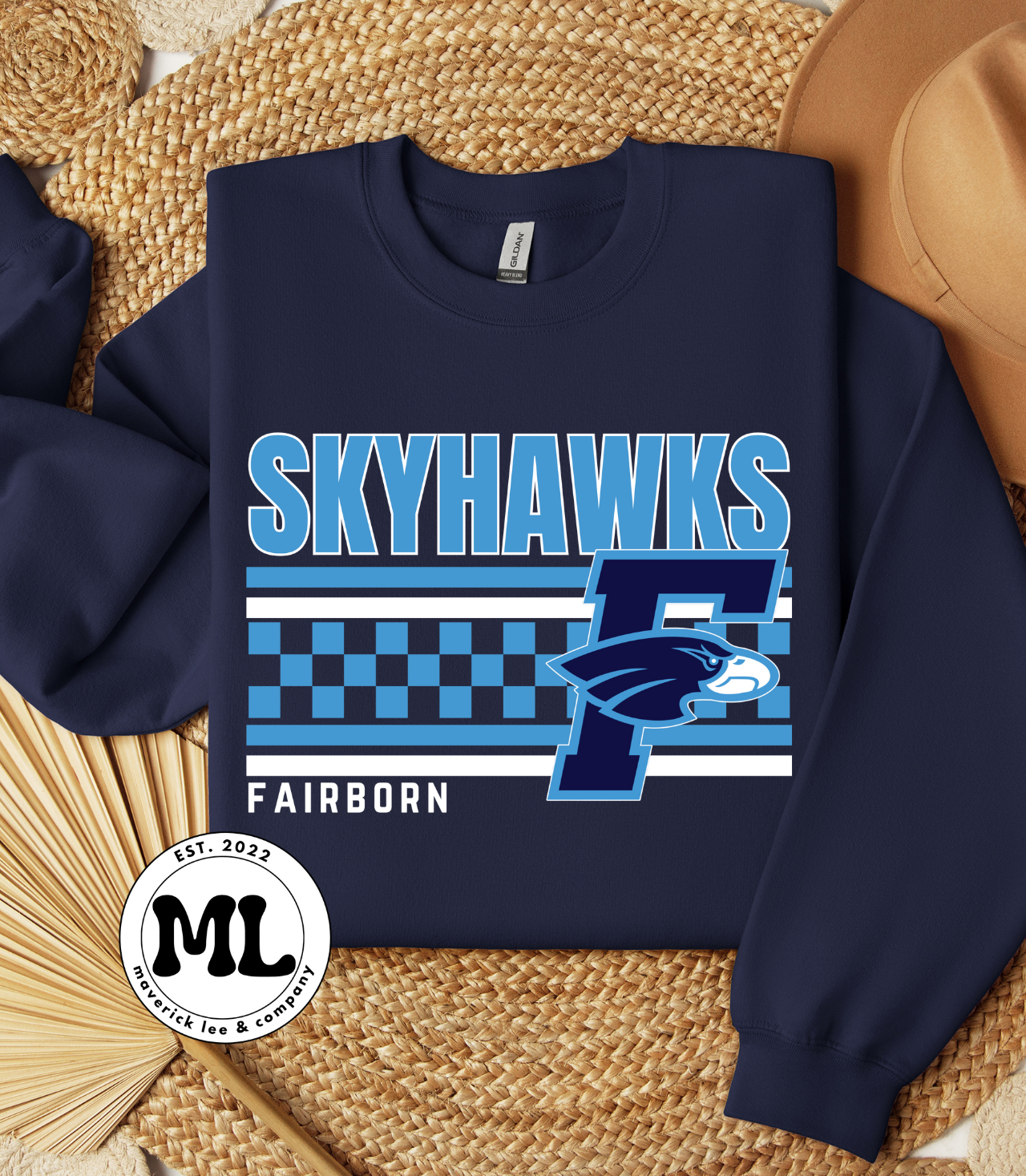 Skyhawks checkered + logo