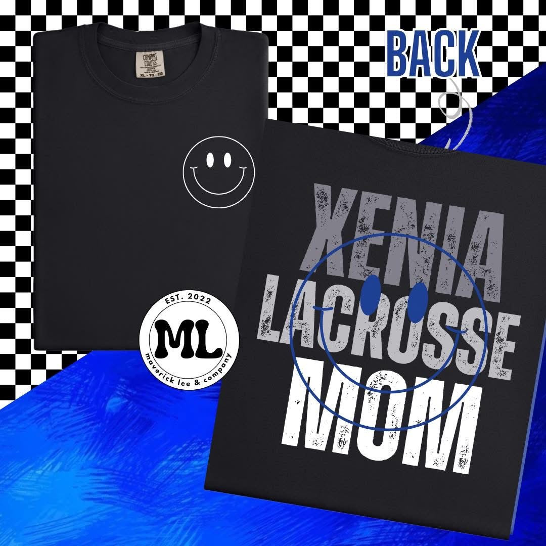 Xenia lacrosse mom front+ back