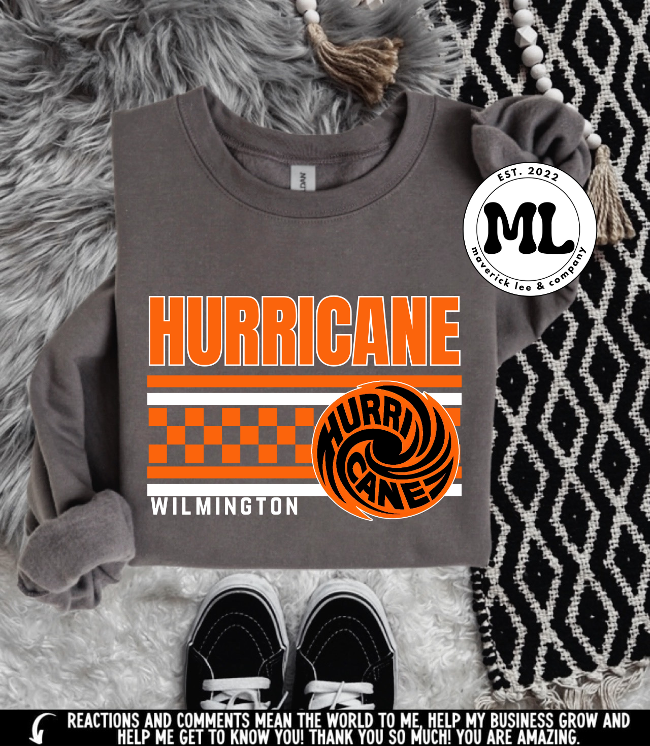 Hurricane orange – checkered logo