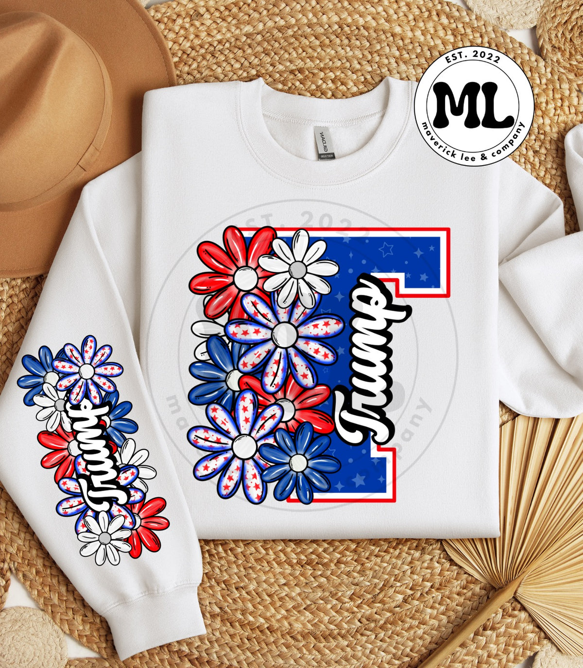Floral T with sleeve