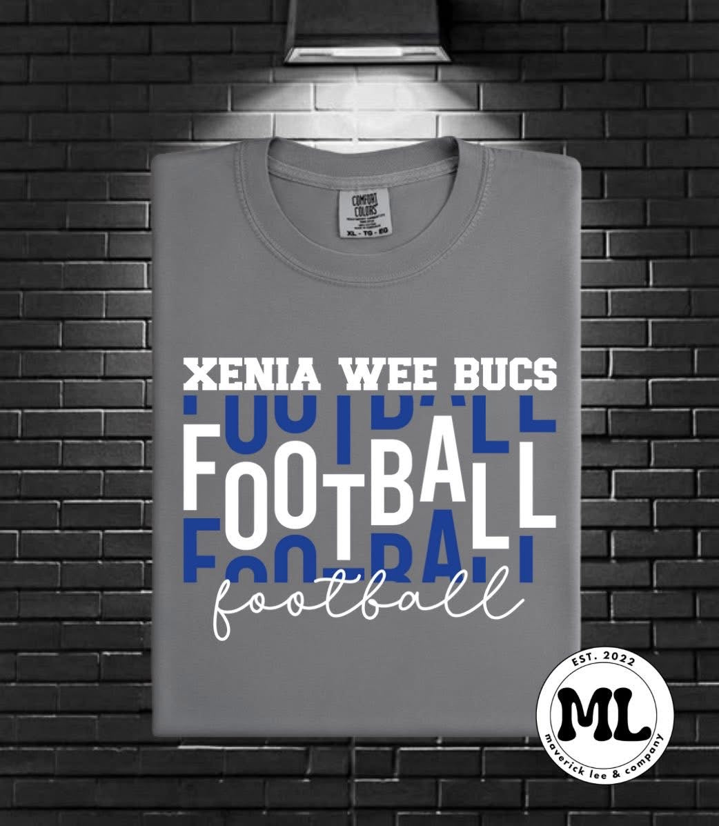 Xenia wee bucs stacked football