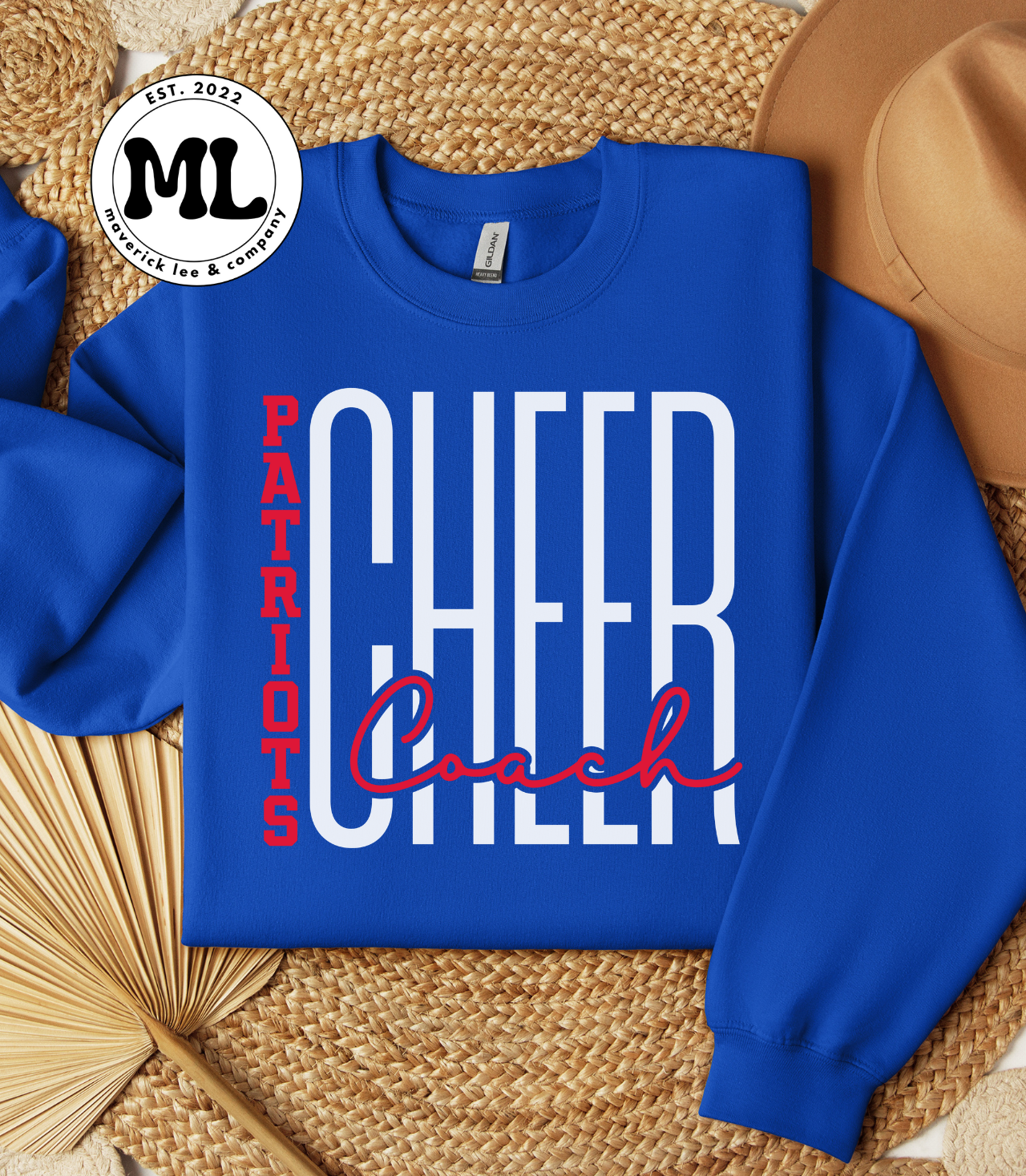 Patriots cheer coach -skinny letters