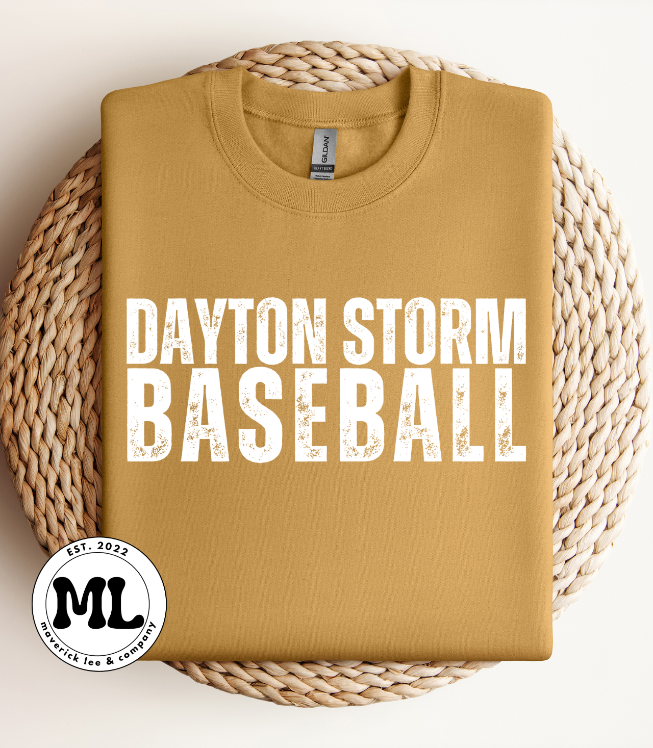 Dayton storm baseball distressed