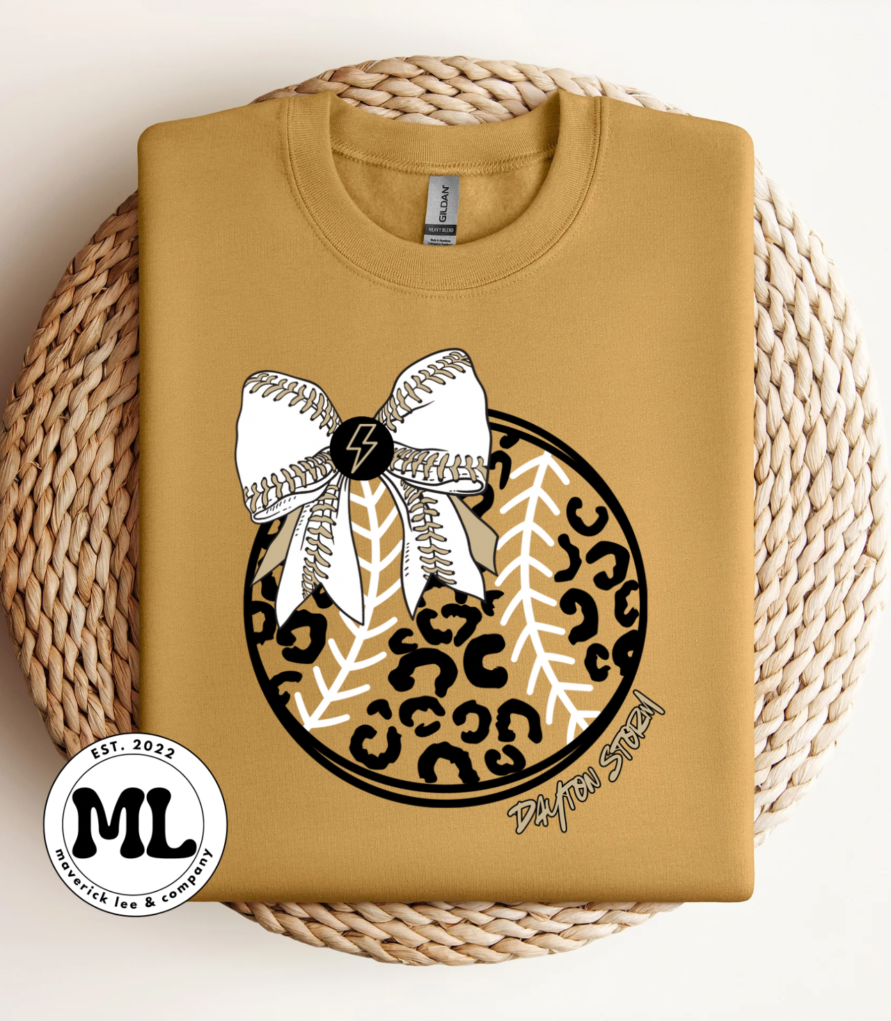 Dayton storm baseball cheetah bow