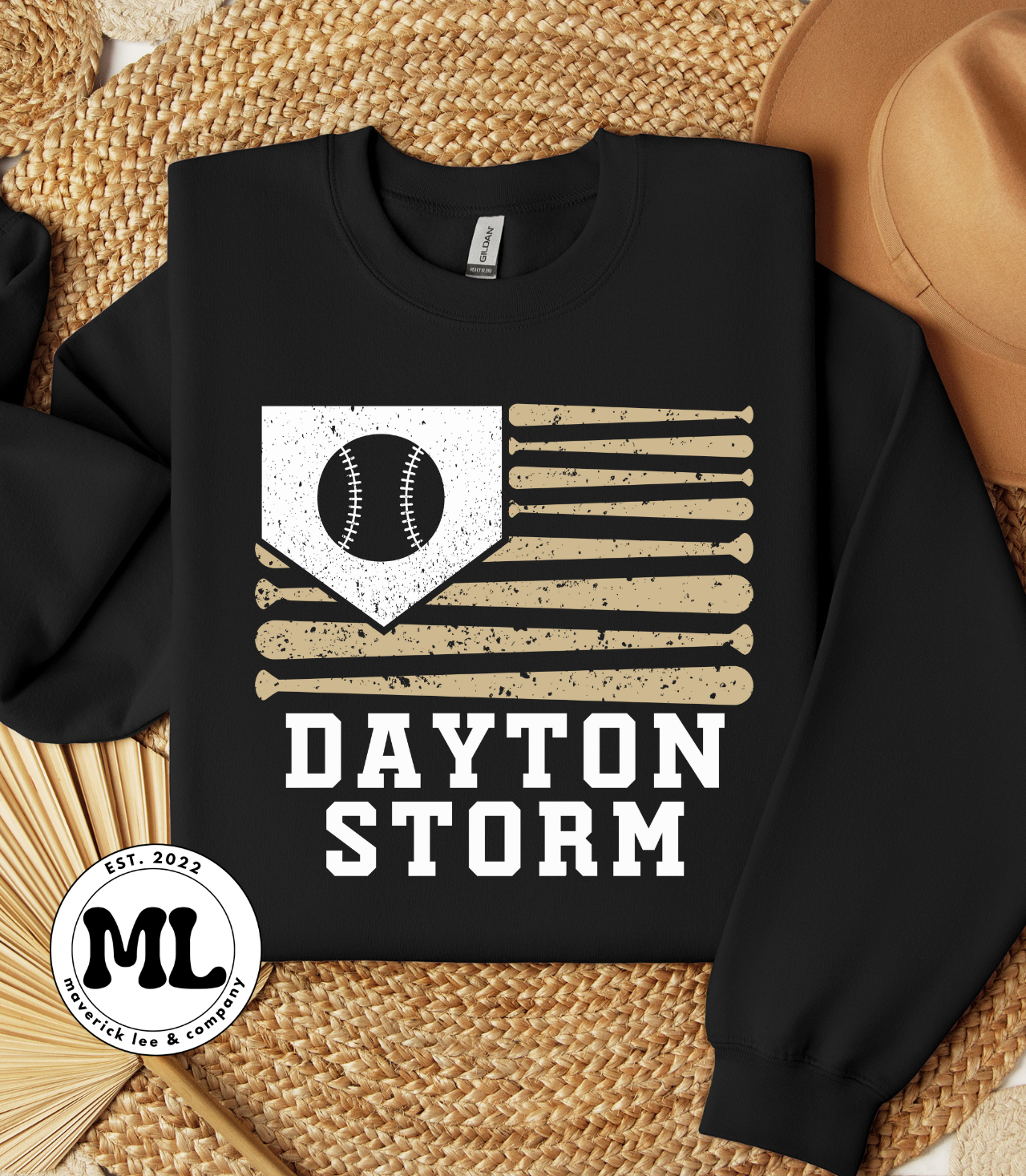 Dayton storm baseball bat flag