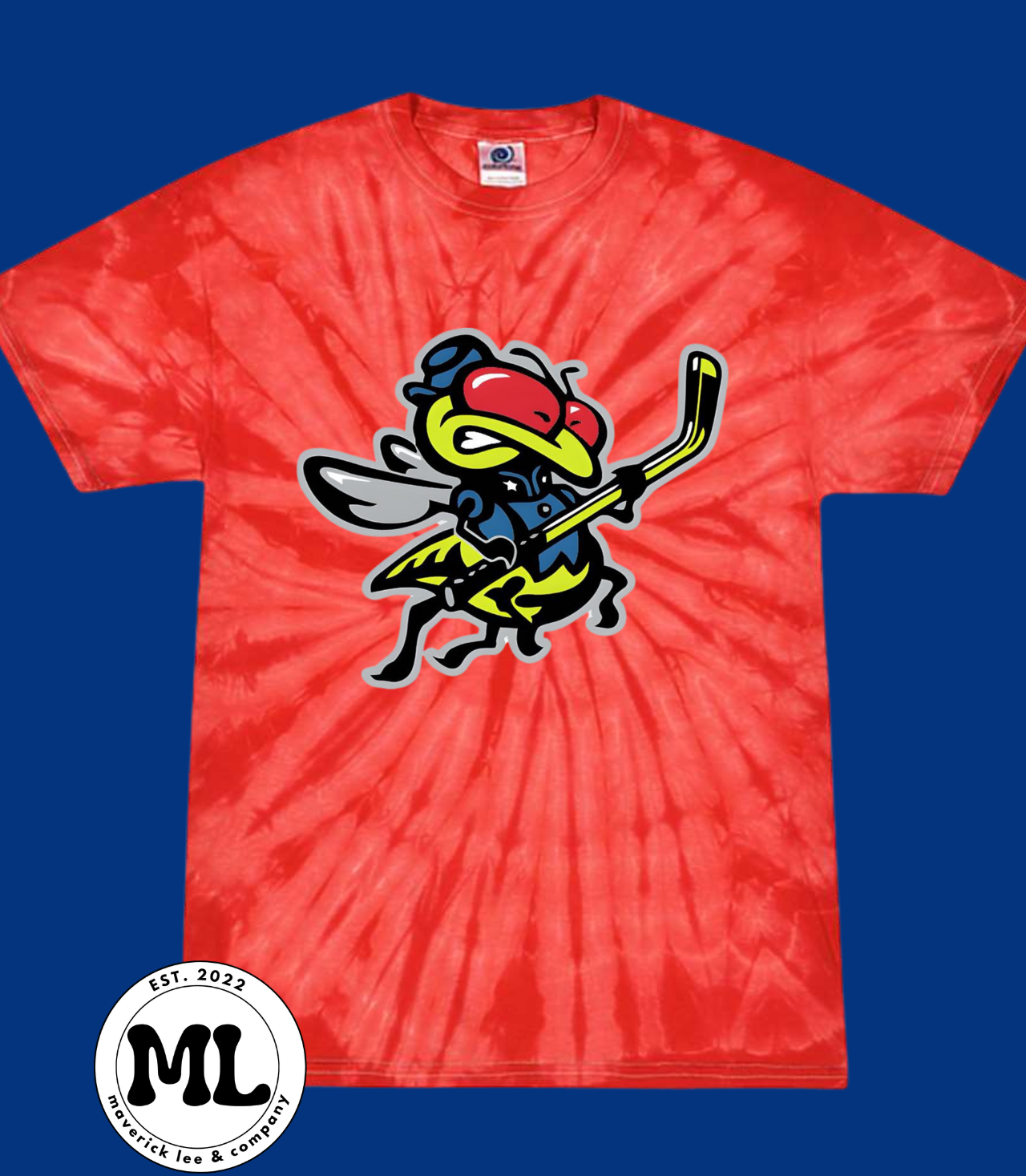 Blue jackets, large mascot