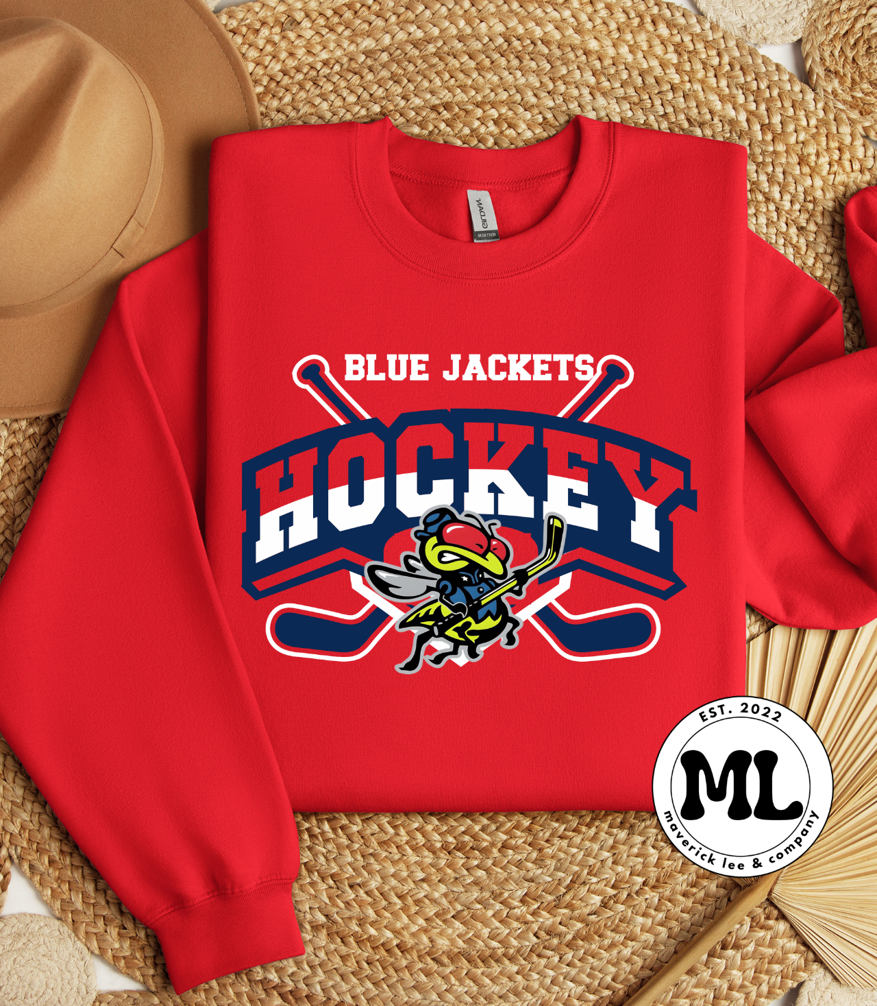 Blue jackets split hockey plus mascot