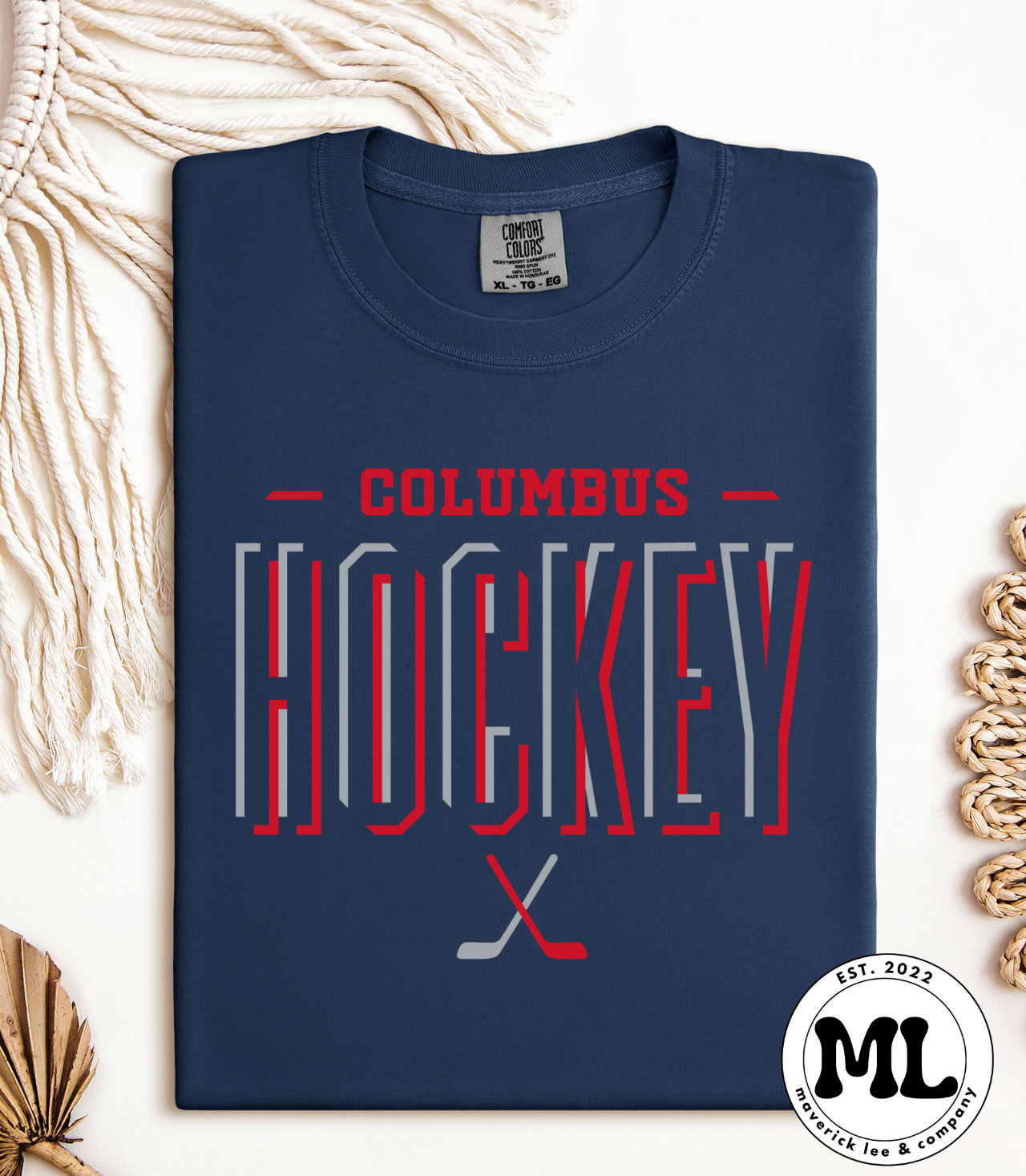 Columbus hockey – transparent line