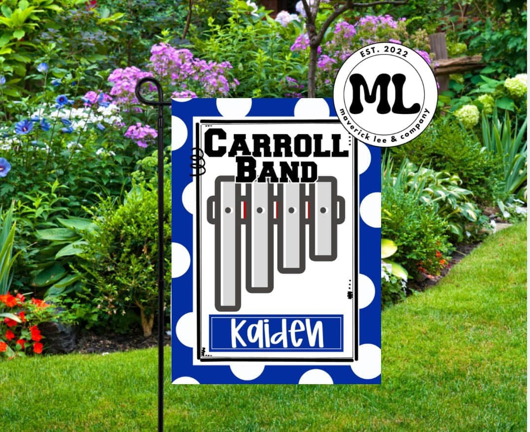 Carroll band garden flag